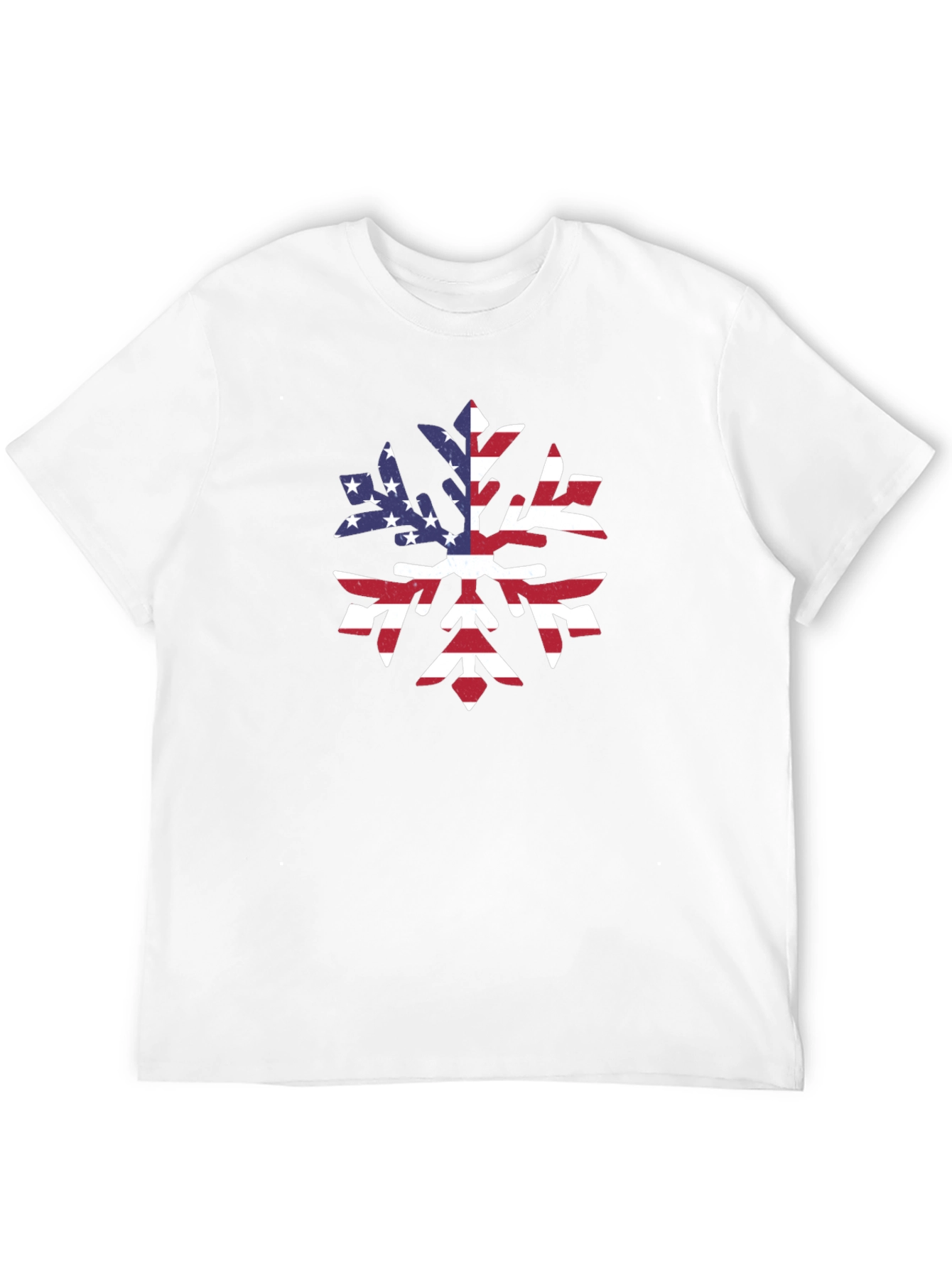 American Flag Snowflake Graphic Tee