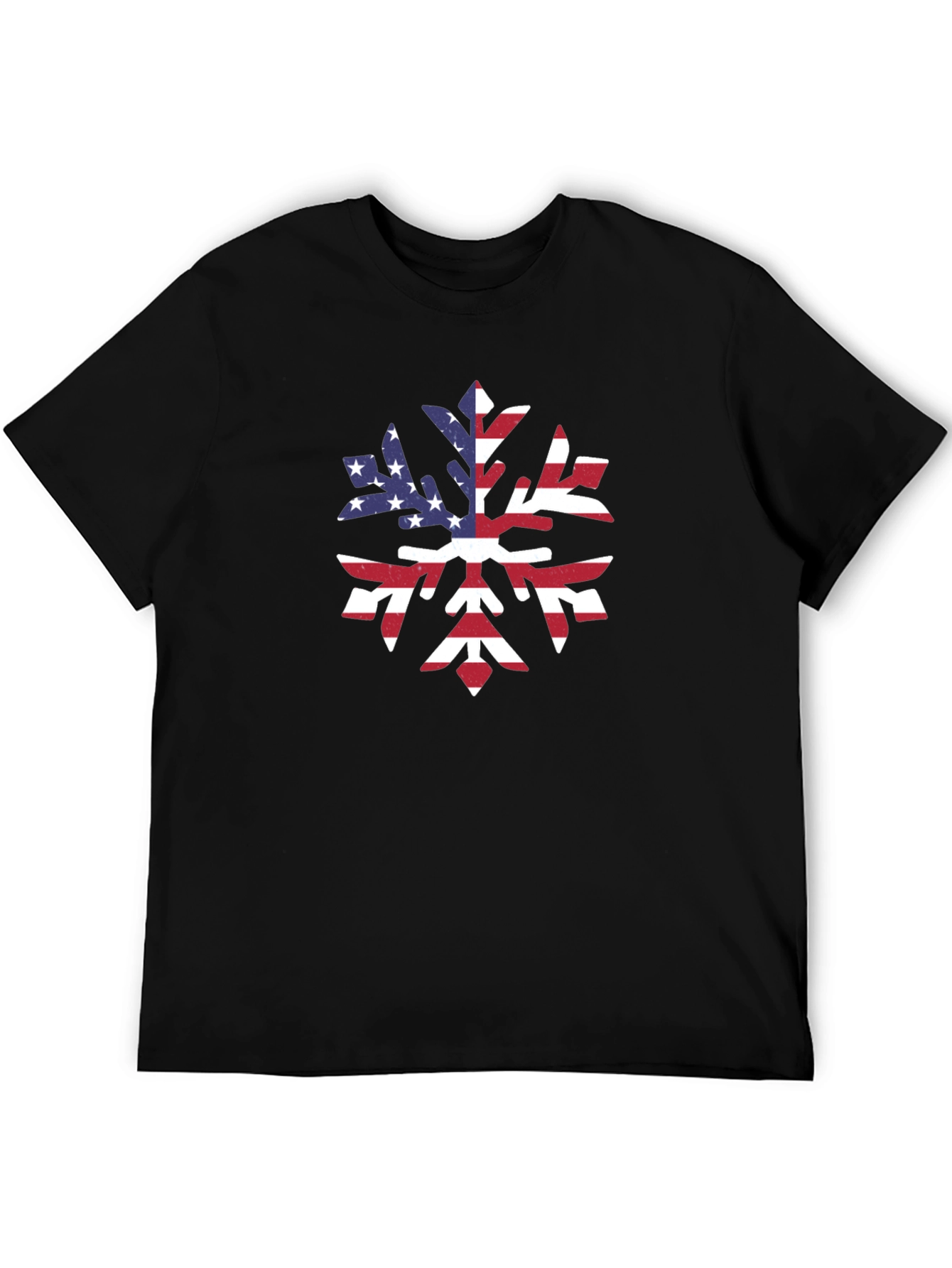 American Flag Snowflake Graphic Tee
