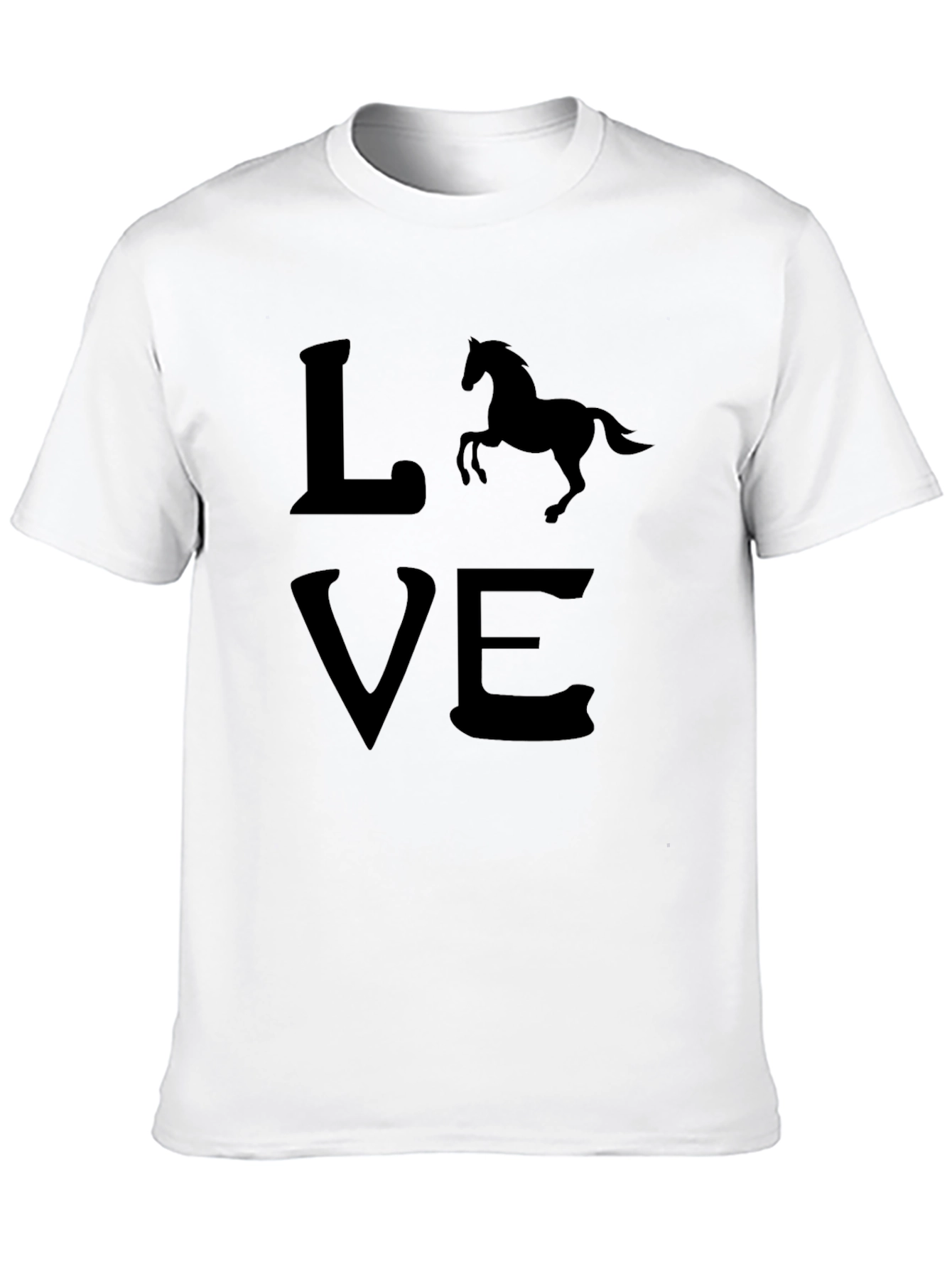 Love Horses Graphic T-Shirt - Black