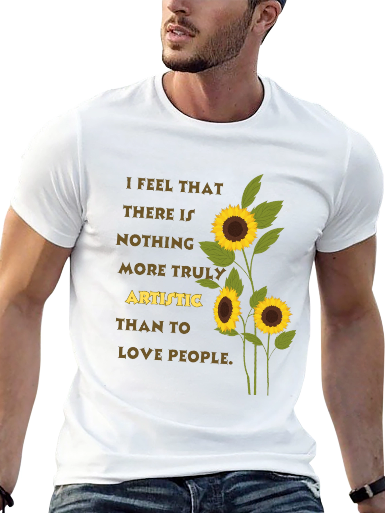 Artistic Sunflower T-Shirt - Love People Tee