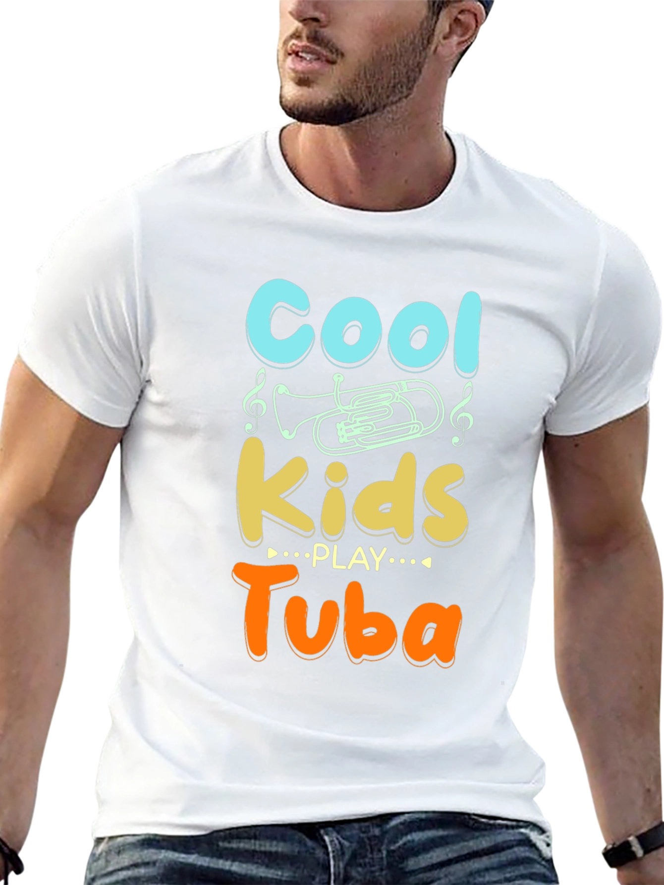 Cool Kids Play Tuba Graphic Tee