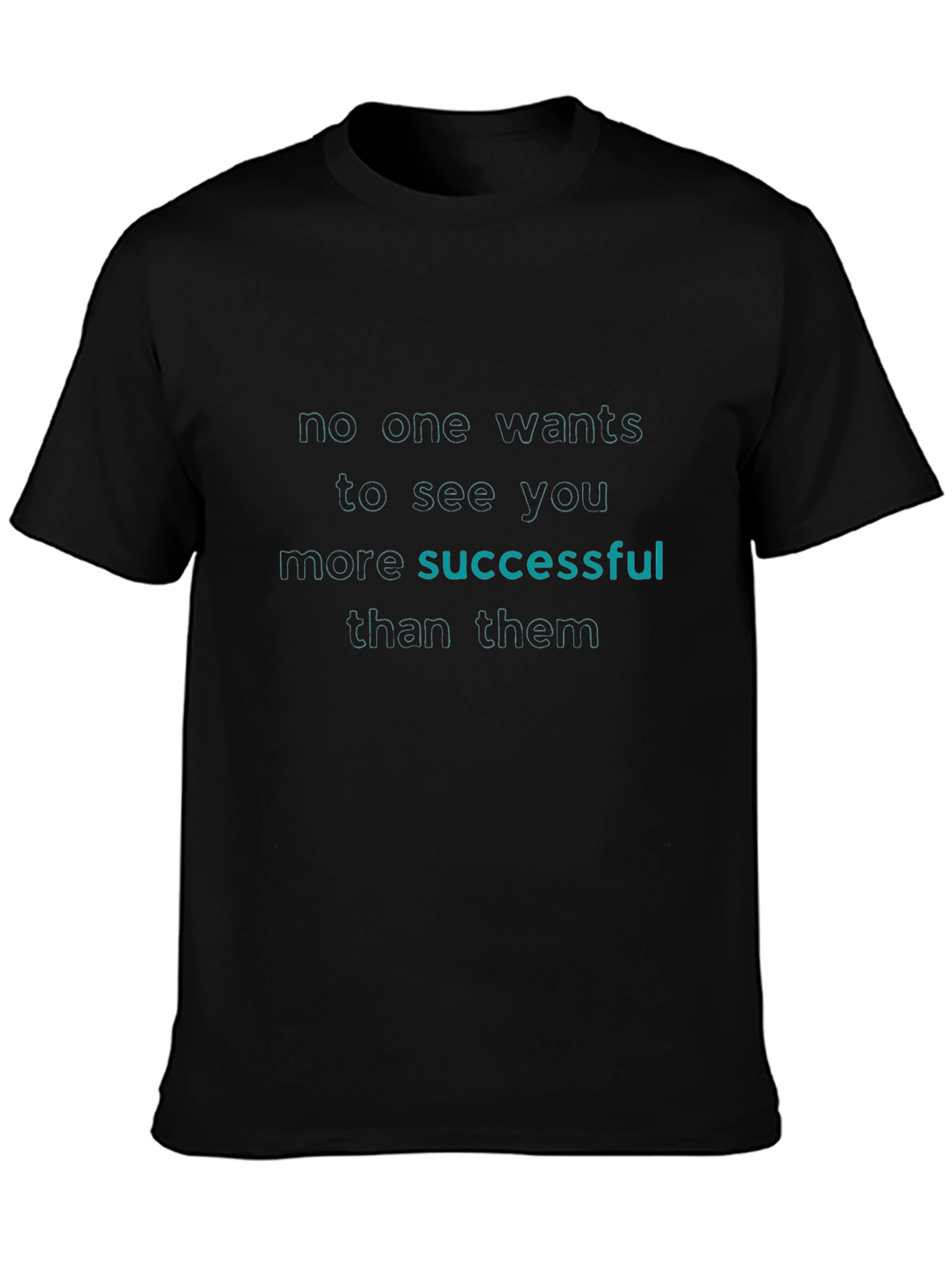 Successful Tee - Black Graphic T-Shirt
