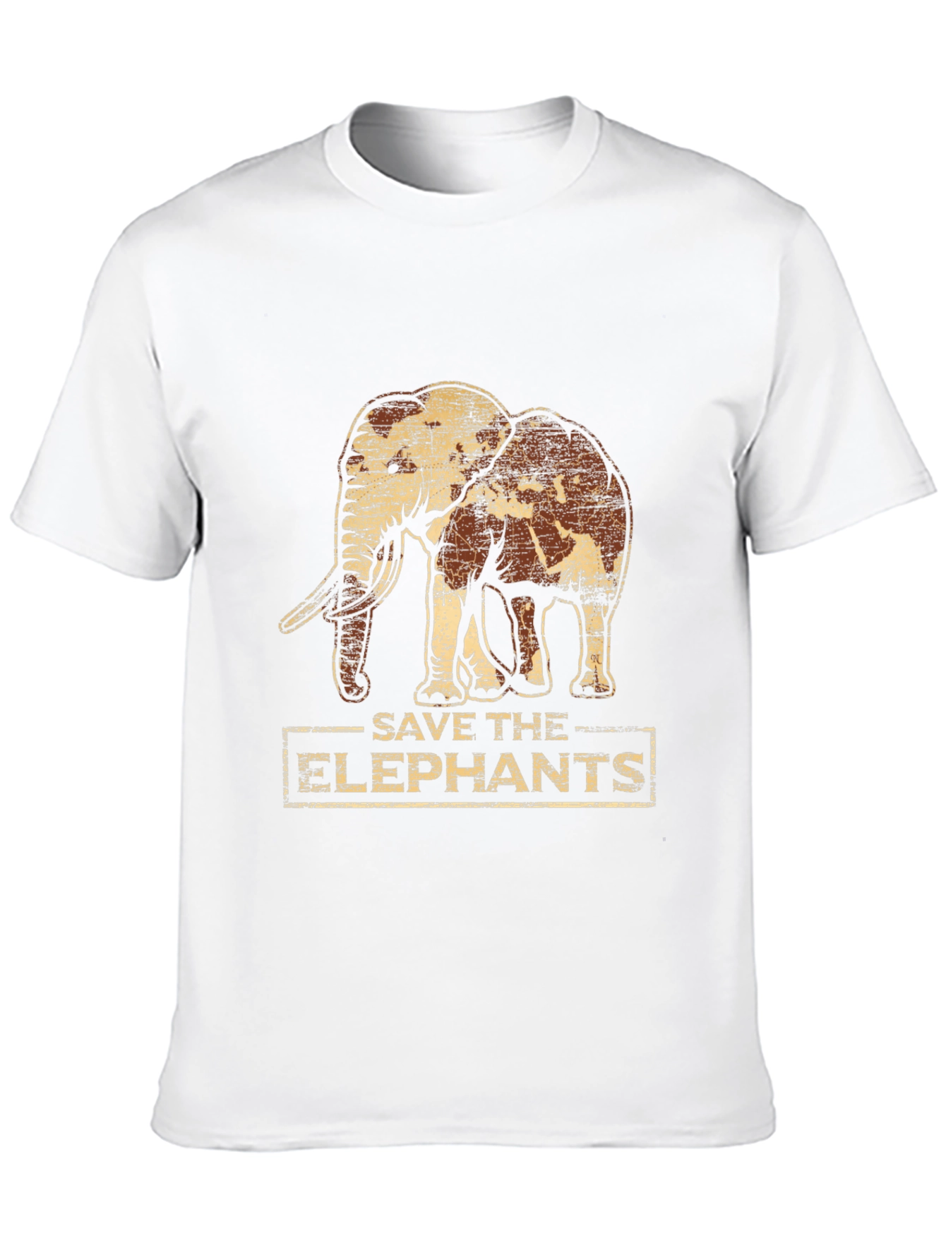 Save the Elephants Graphic Print Tee - Black