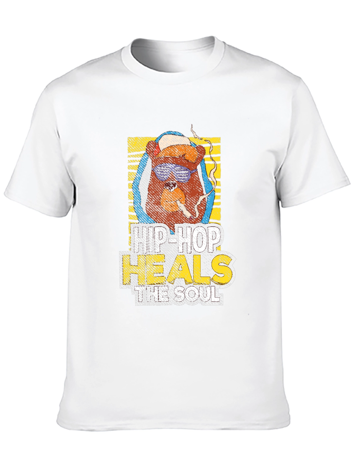 Hip Hop Bear Graphic T-Shirt