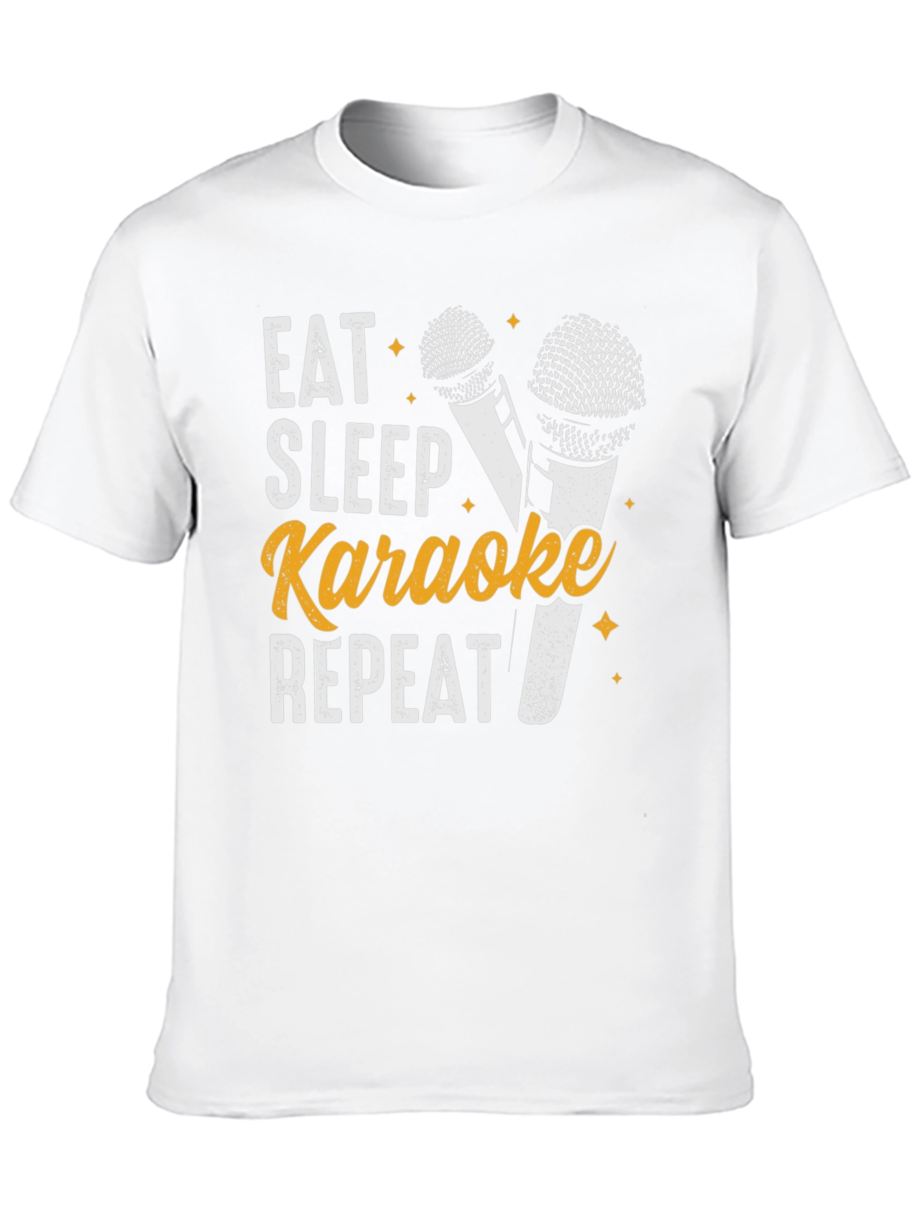 Eat Sleep Karaoke Repeat T-Shirt Fun Music Tee