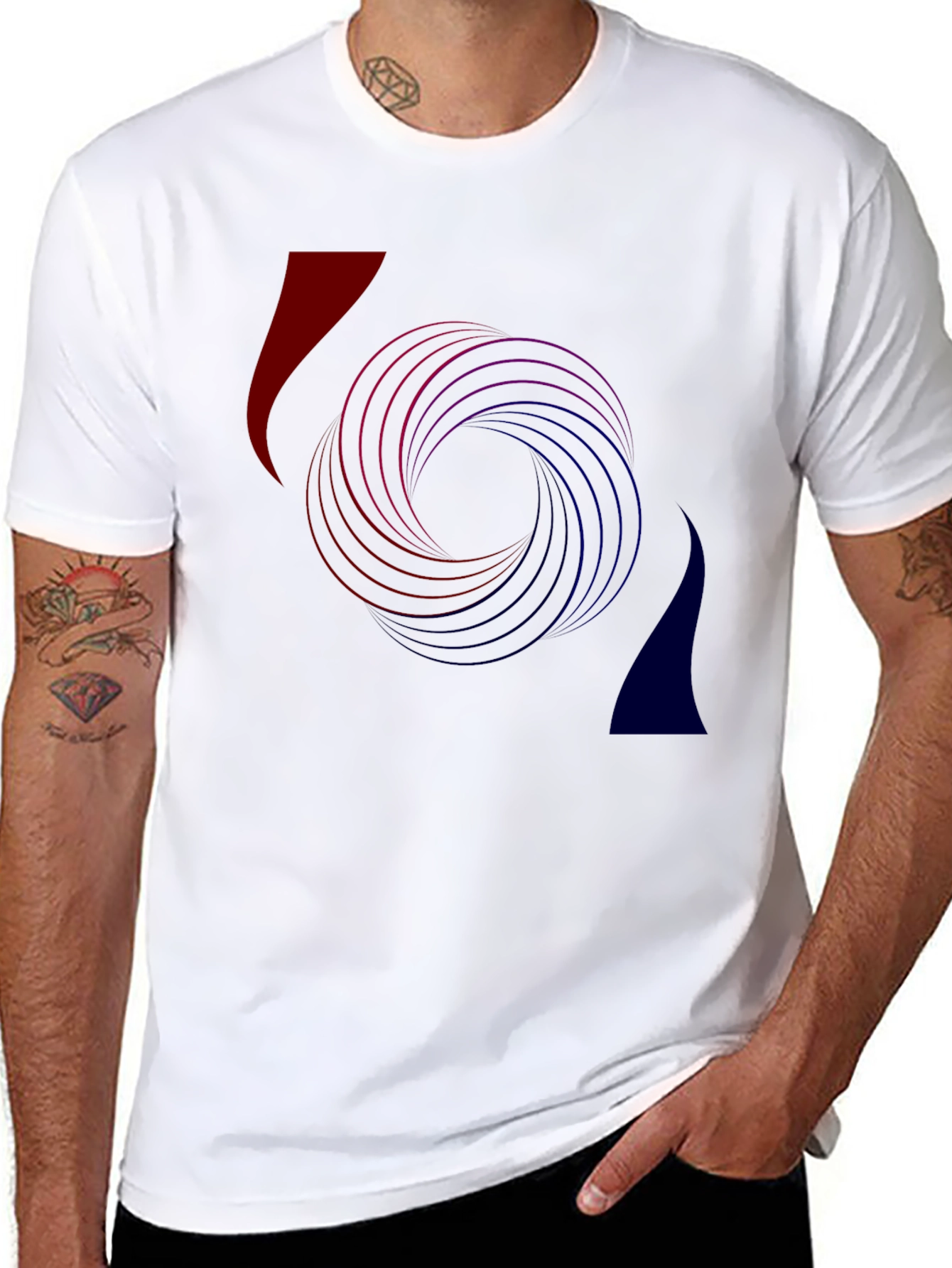 Abstract Swirl Graphic Tee - Modern Art T-Shirt
