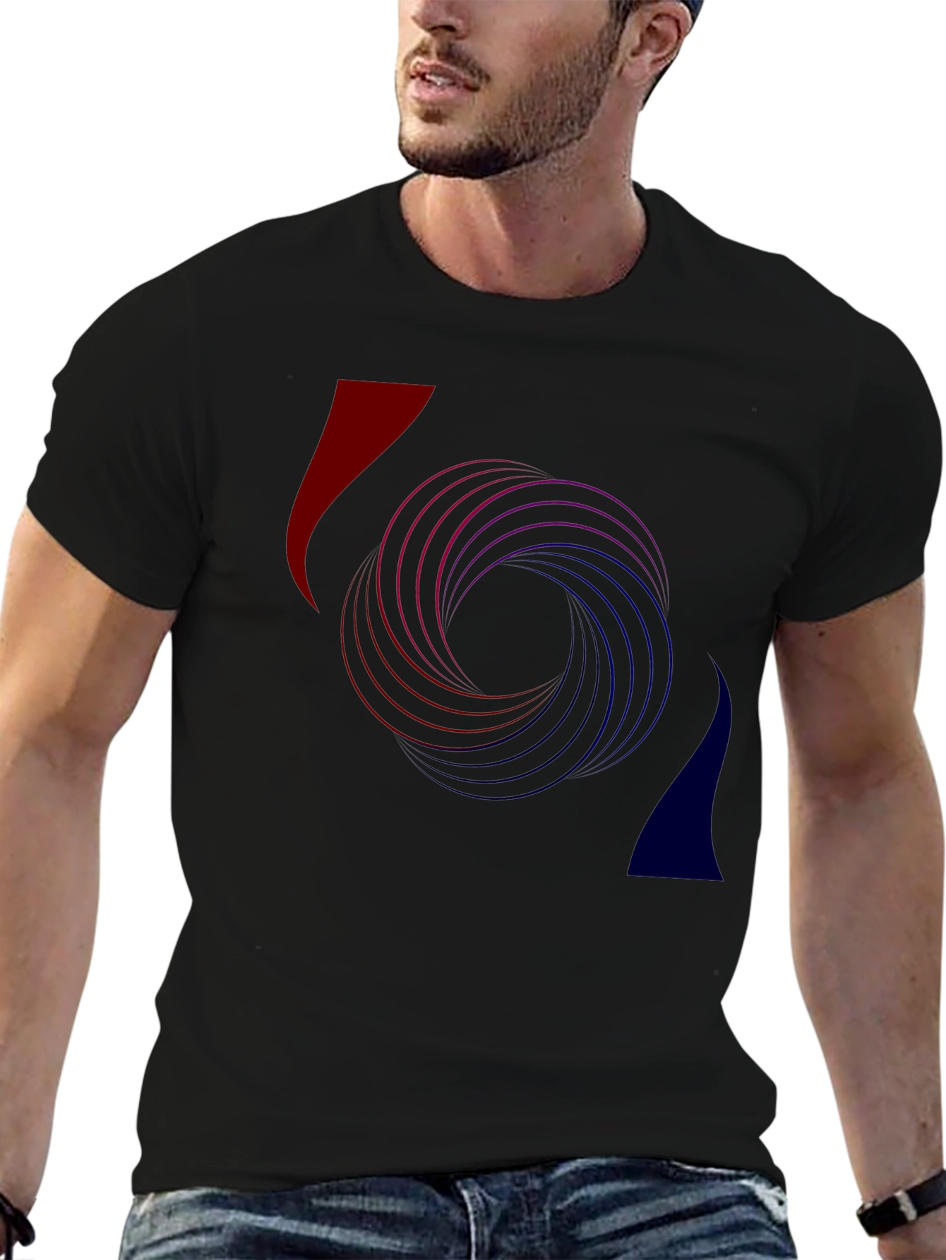Abstract Swirl Graphic Tee - Modern Art T-Shirt