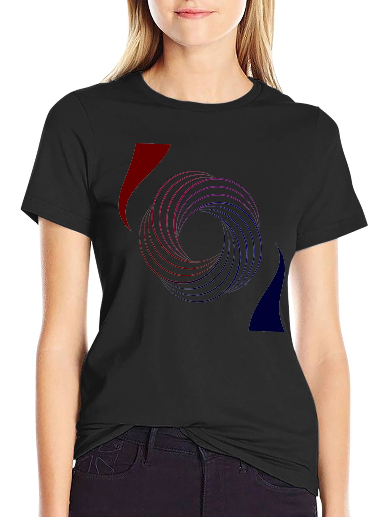 Abstract Swirl Graphic Tee - Modern Art T-Shirt