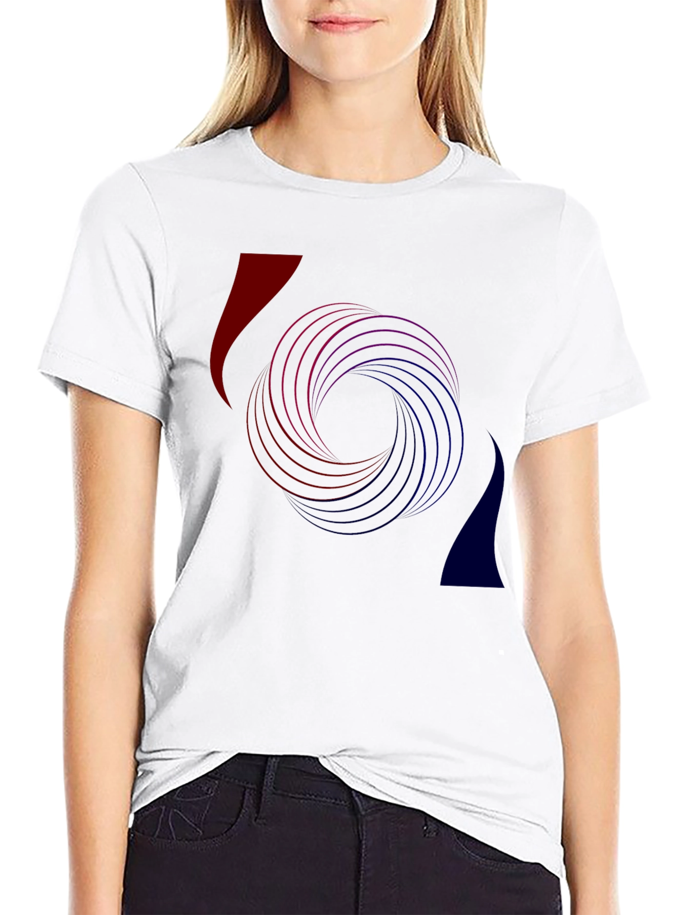 Abstract Swirl Graphic Tee - Modern Art T-Shirt