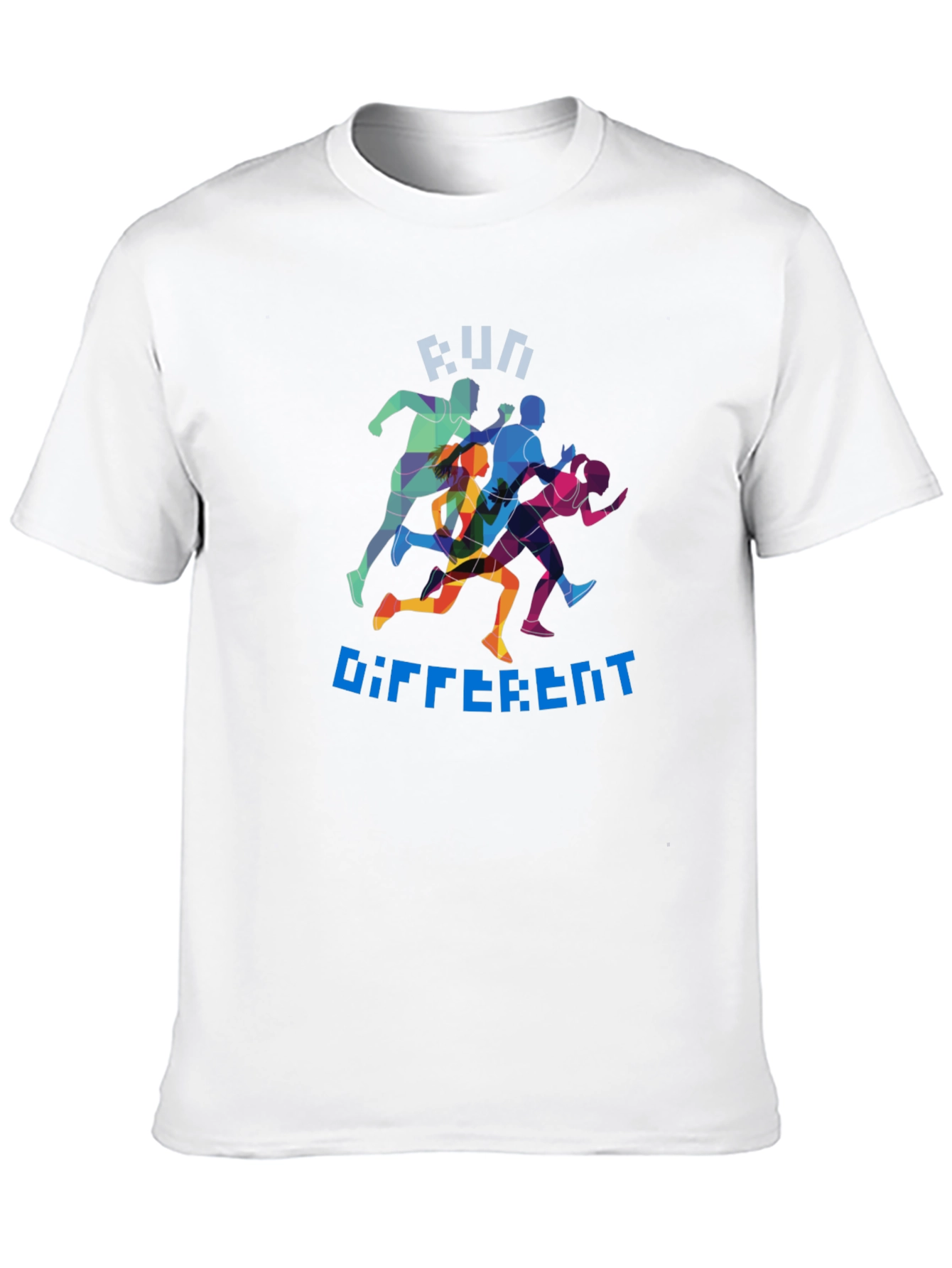 Run Different Graphic Tee - Black Crew Neck