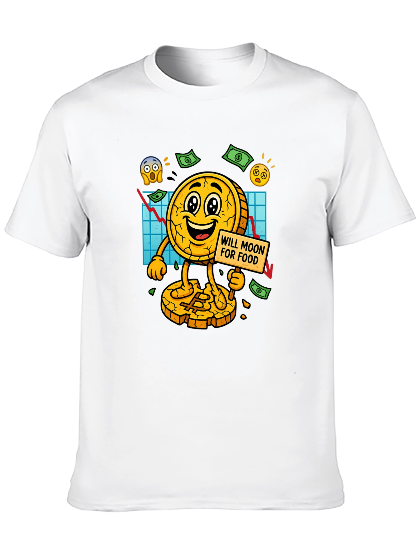 Bitcoin Mooning For Food T-Shirt
