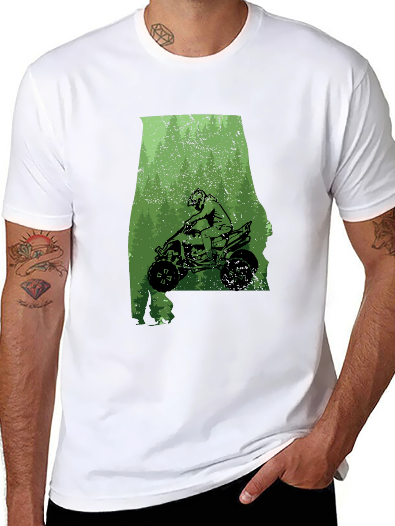 Alabama ATV Rider Graphic Tee - Black