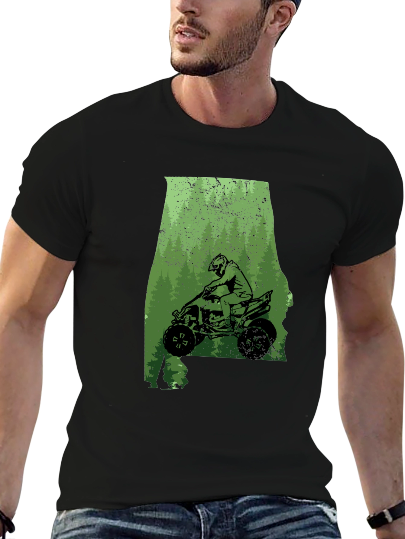 Alabama ATV Rider Graphic Tee - Black