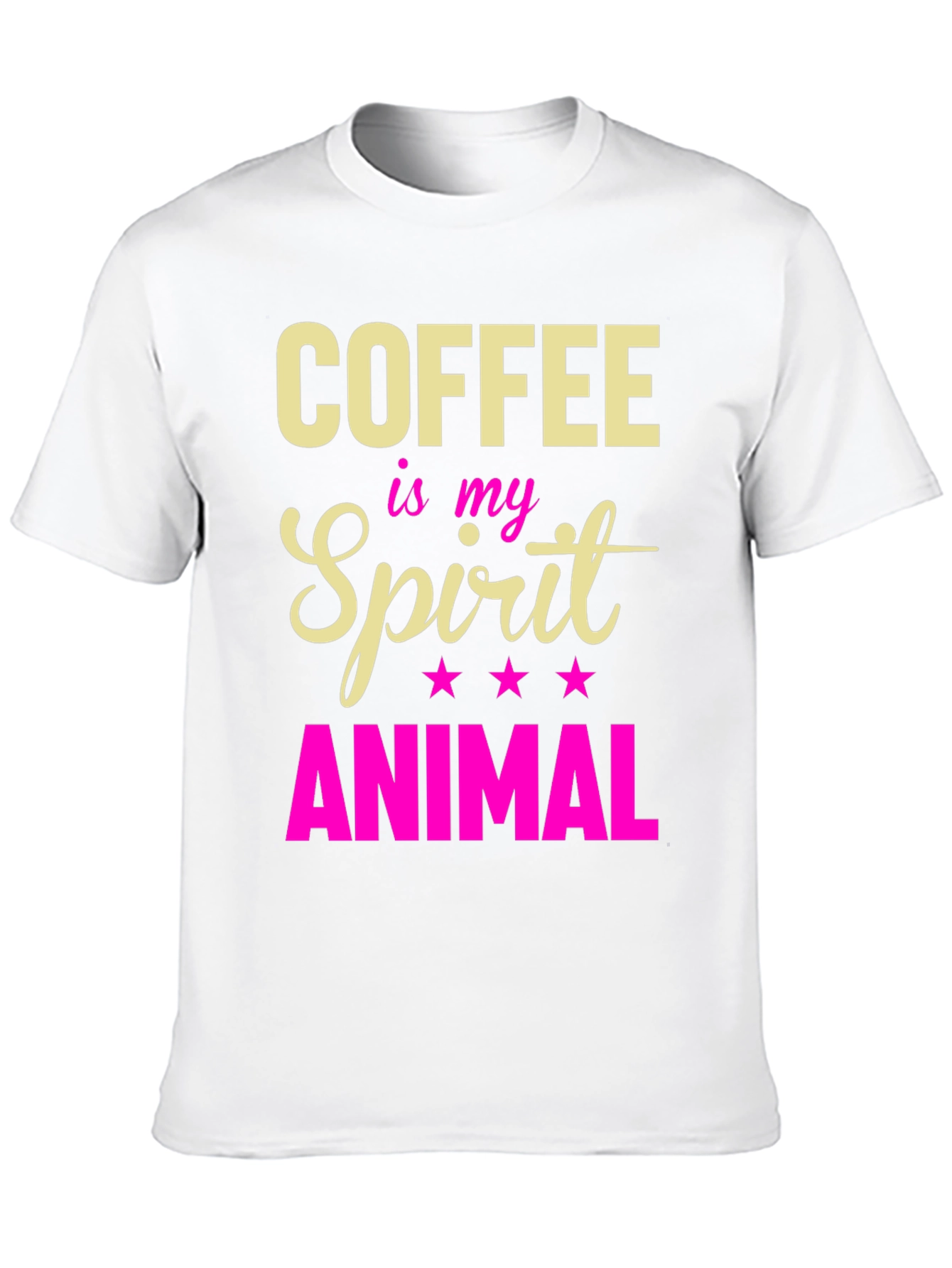 Coffee is My Spirit Animal Graphic Tee - Black