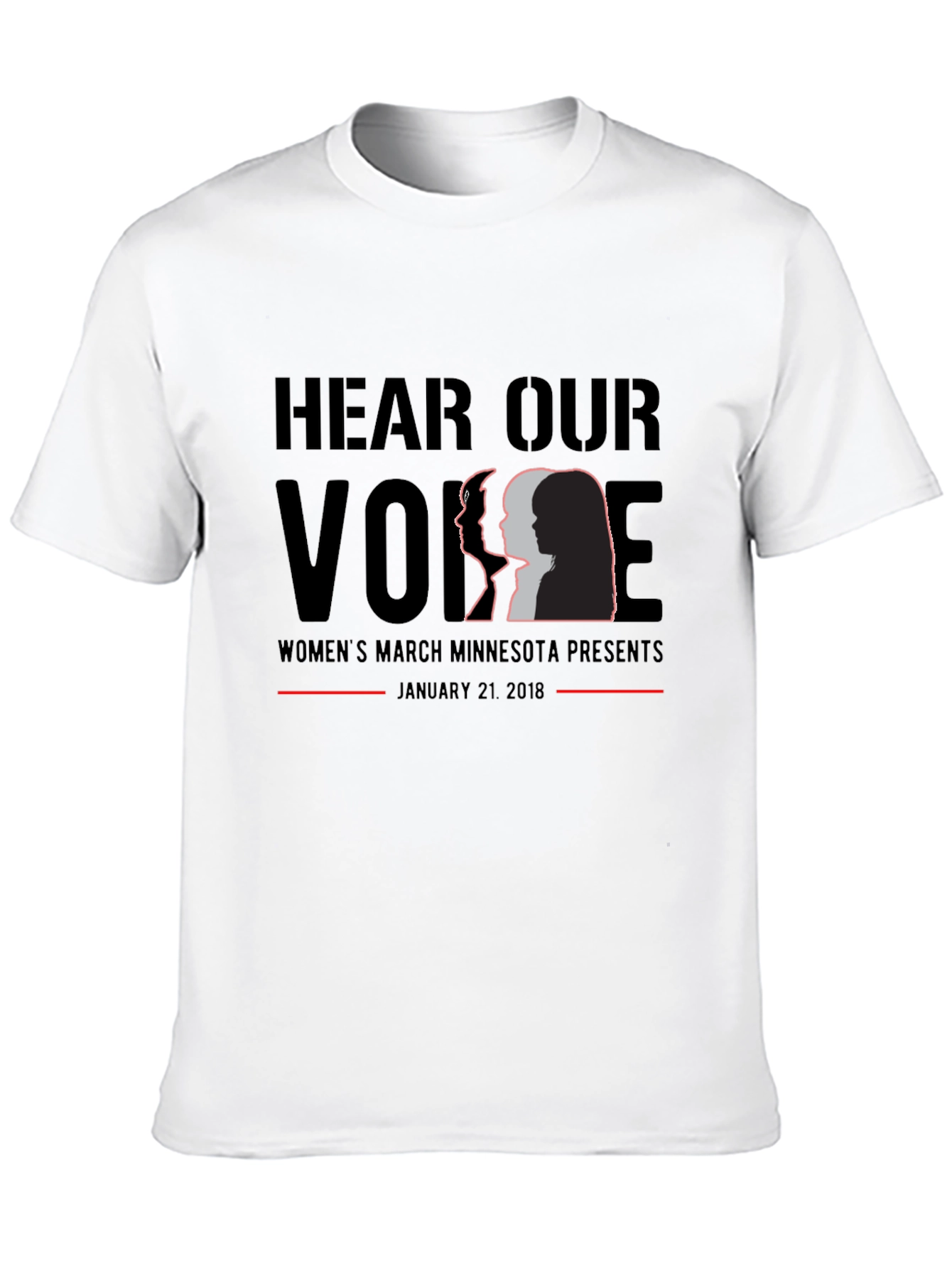 Hear Our Voice Womens March Black T-Shirt