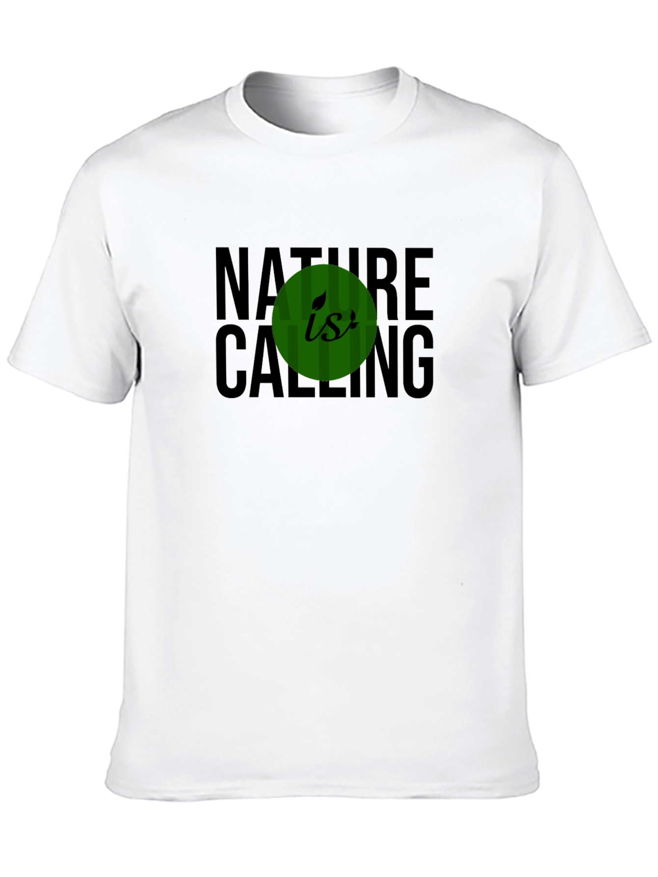 Nature is Calling Graphic Tee - Black