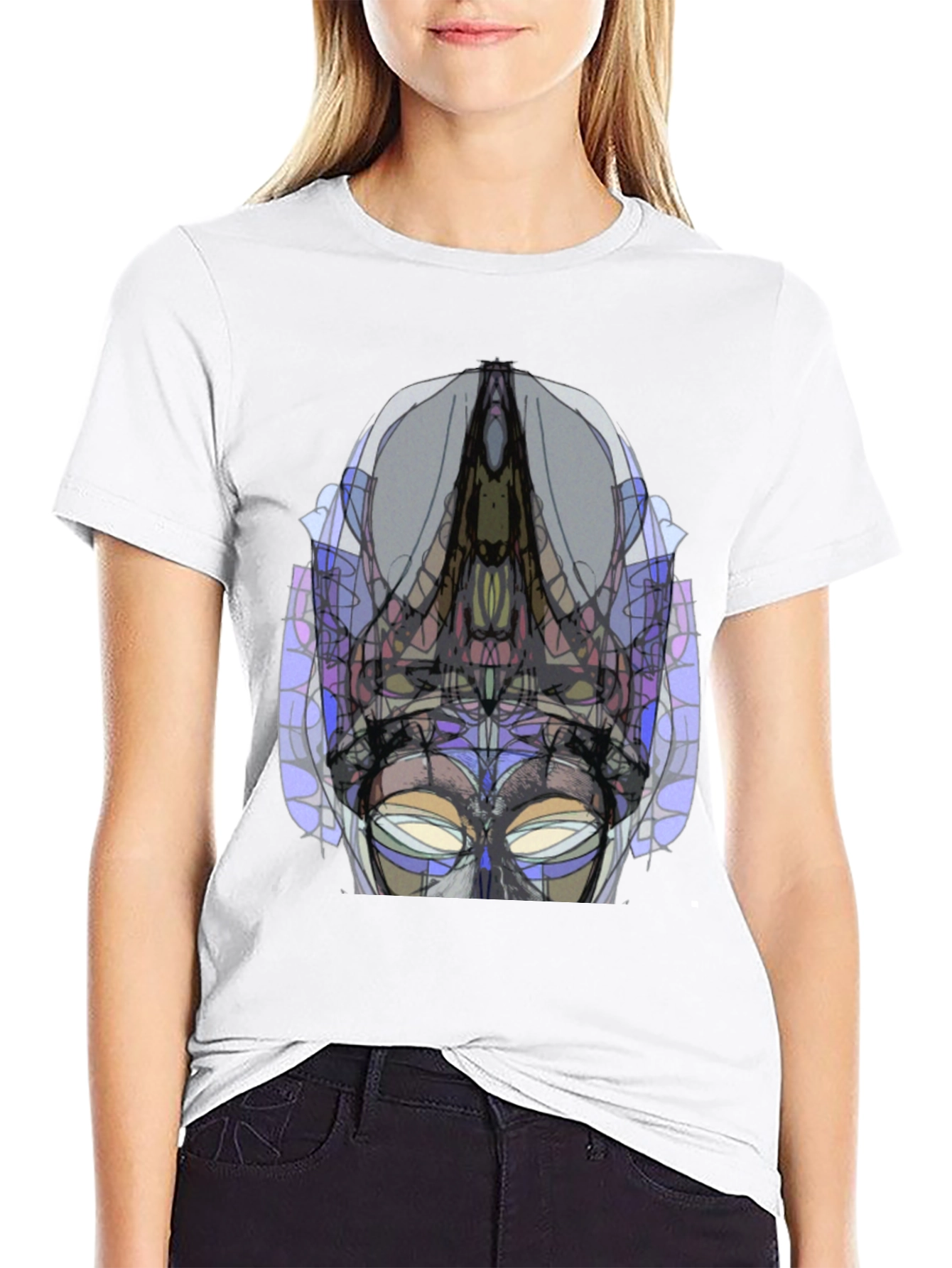 Abstract Geometric Graphic Tee - Modern Art Shirt