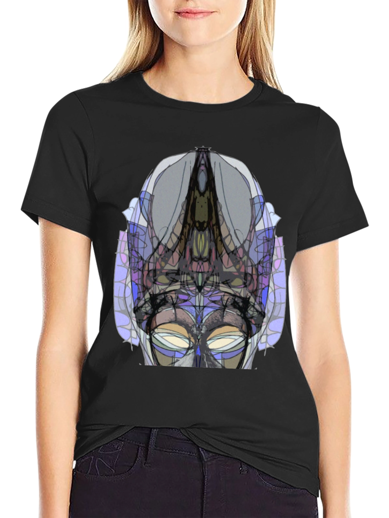 Abstract Geometric Graphic Tee - Modern Art Shirt