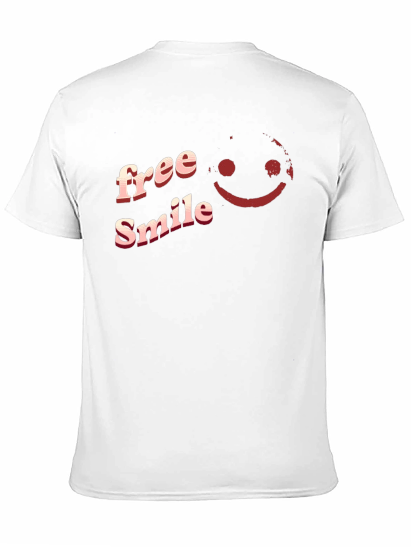 Free Smile Graphic T-Shirt Casual Black Tee