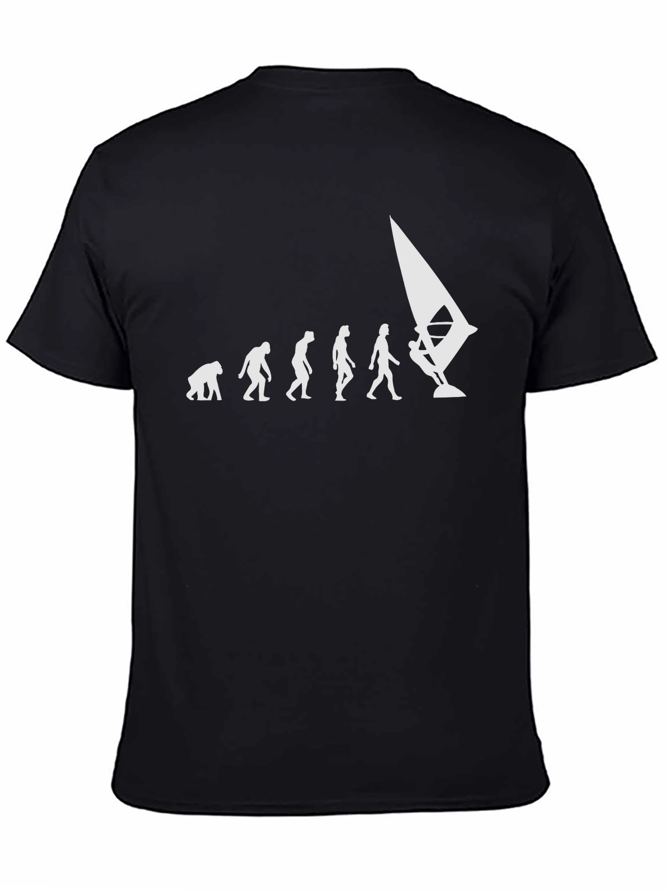 Evolution of Windsurfing T-Shirt | Black Cotton Tee