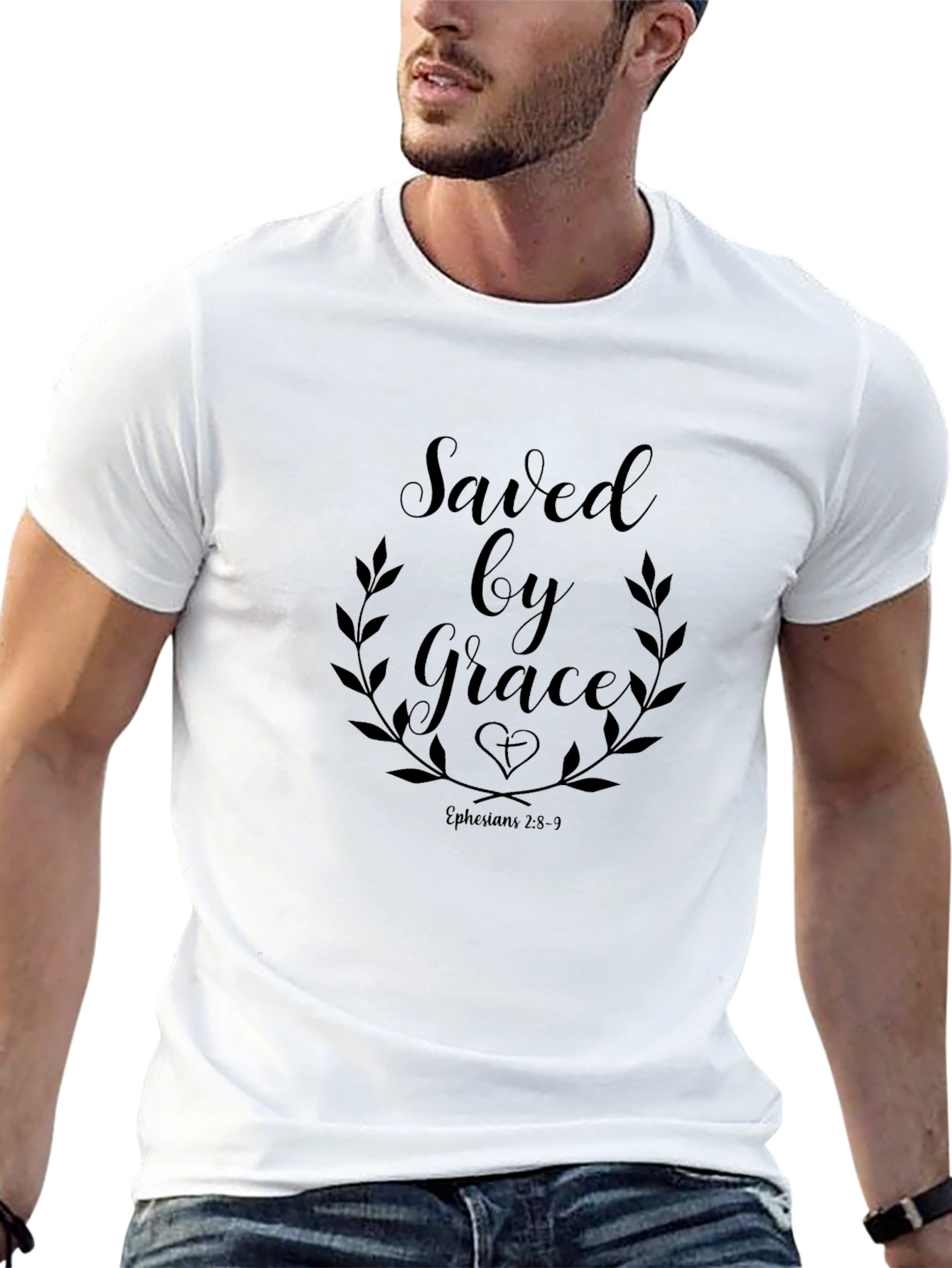 Saved by Grace Christian T-Shirt - Ephesians 2:8-9