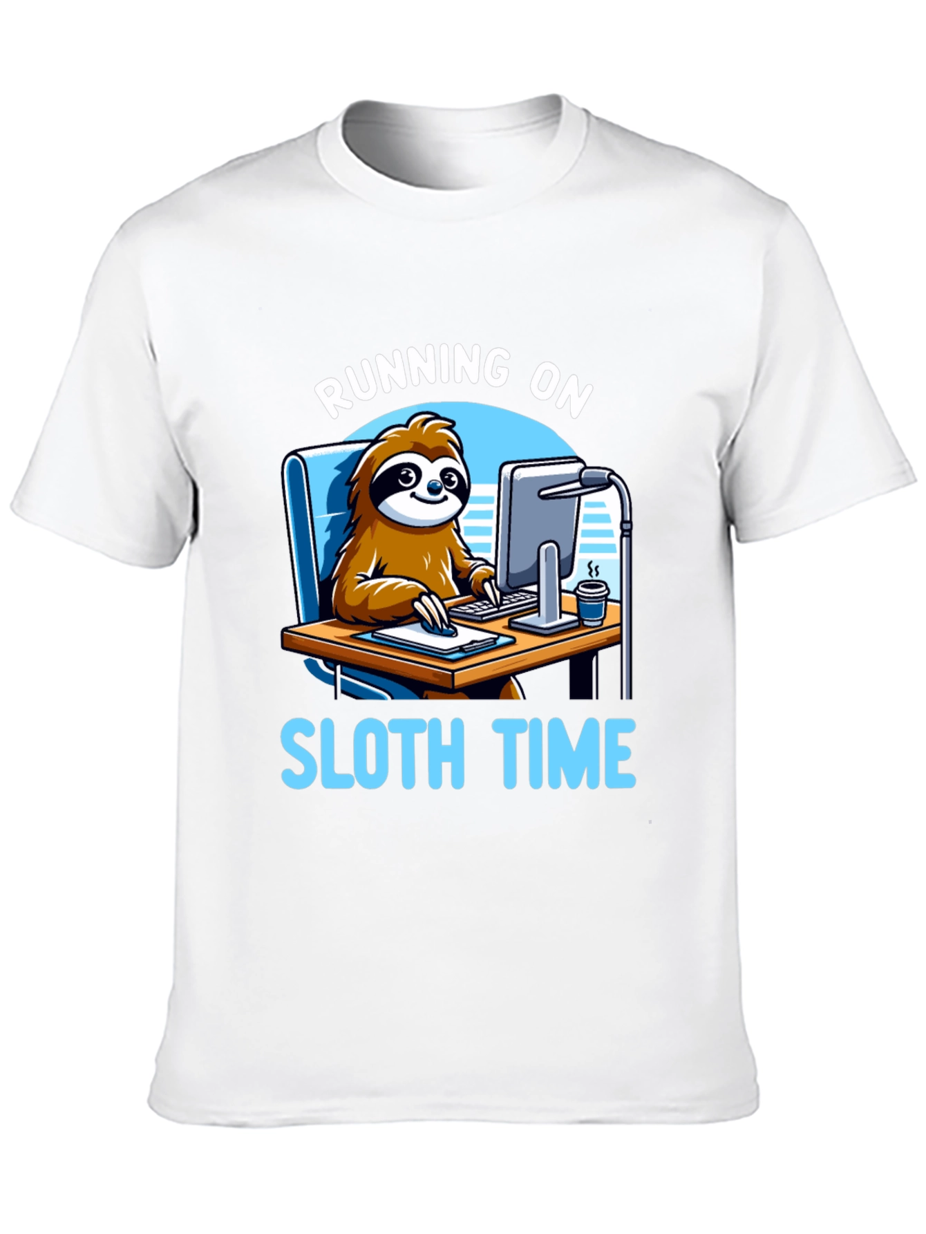 Running on Sloth Time Black T-Shirt