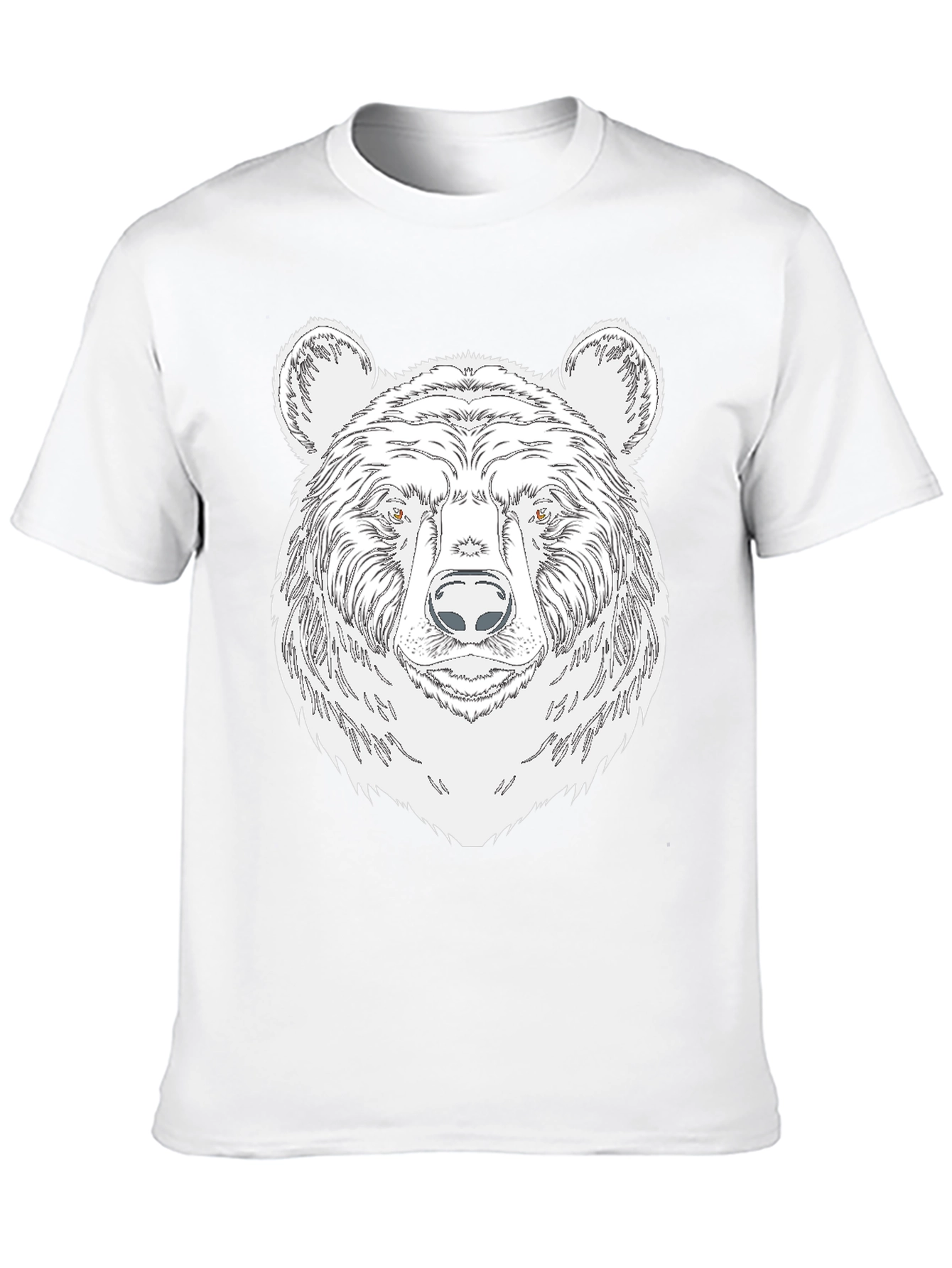 Mens Black Bear Graphic Tee - Wildlife Design