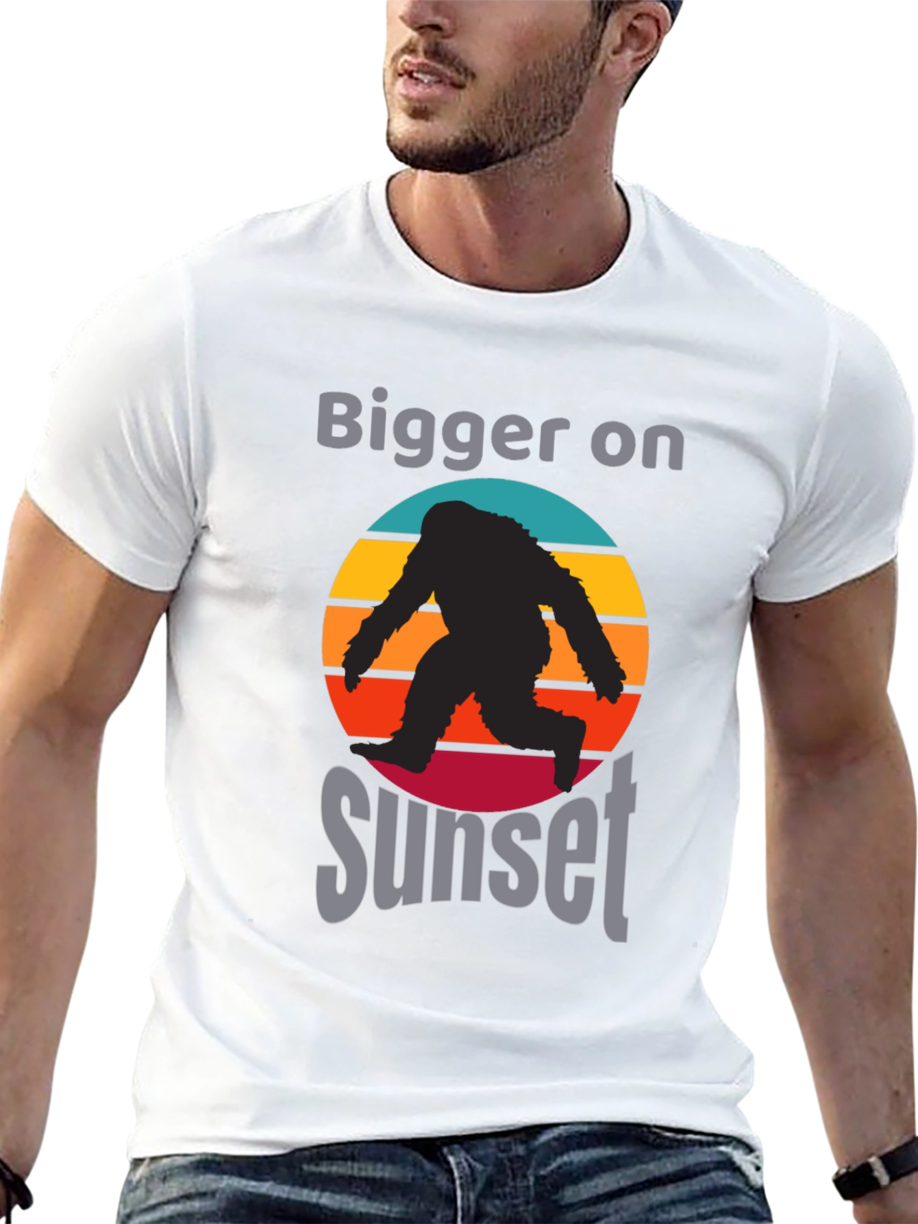 Bigger on Sunset Bigfoot Graphic Tee