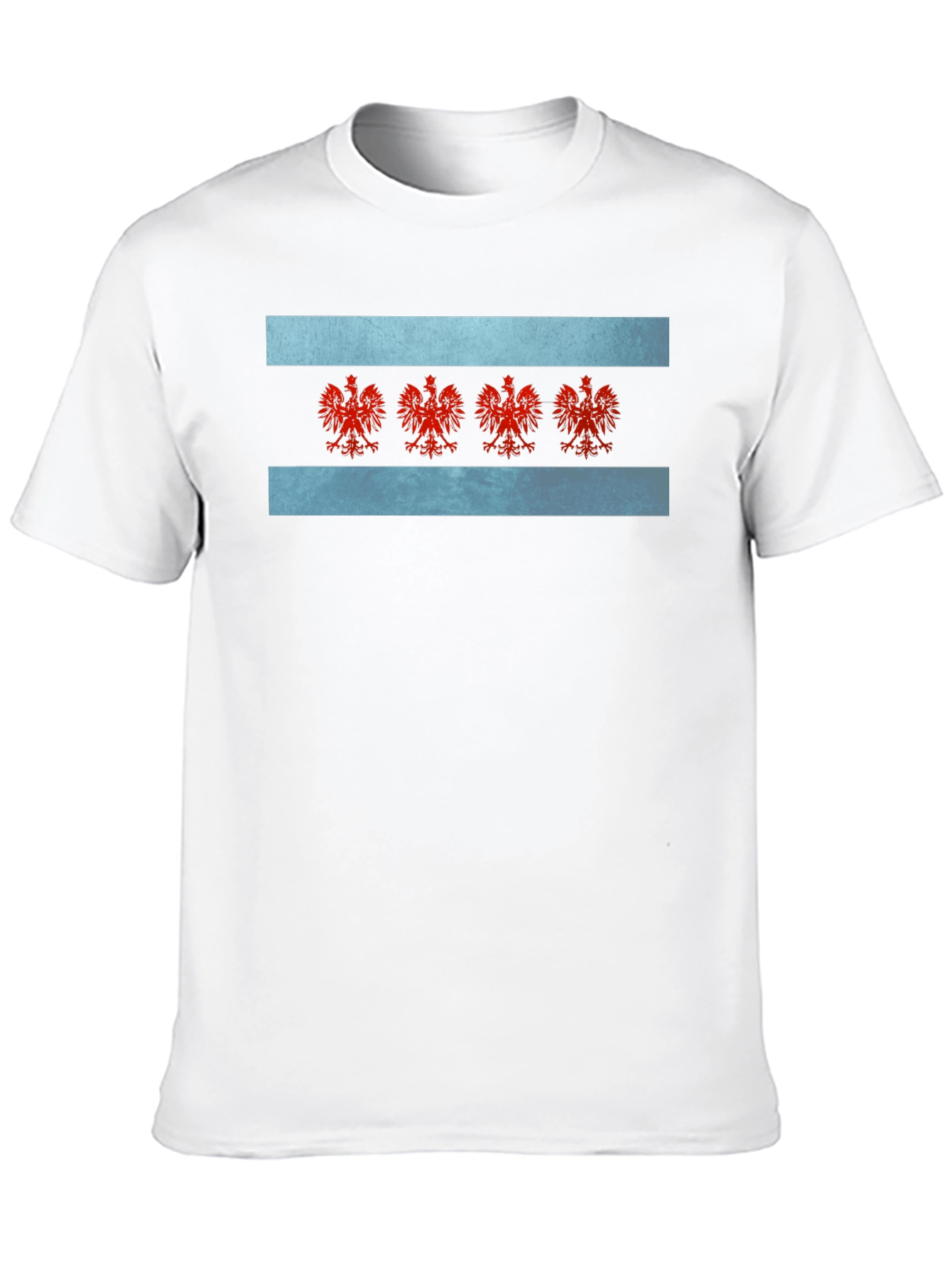Chicago Flag T-Shirt - Red Eagle Emblem