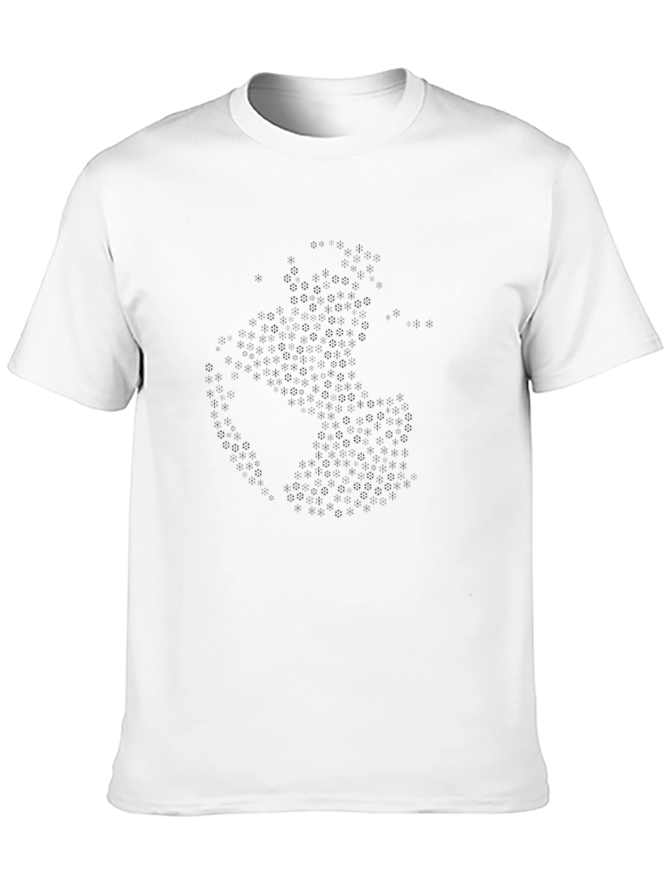 Mens Black Graphic Tee - Subtle Print