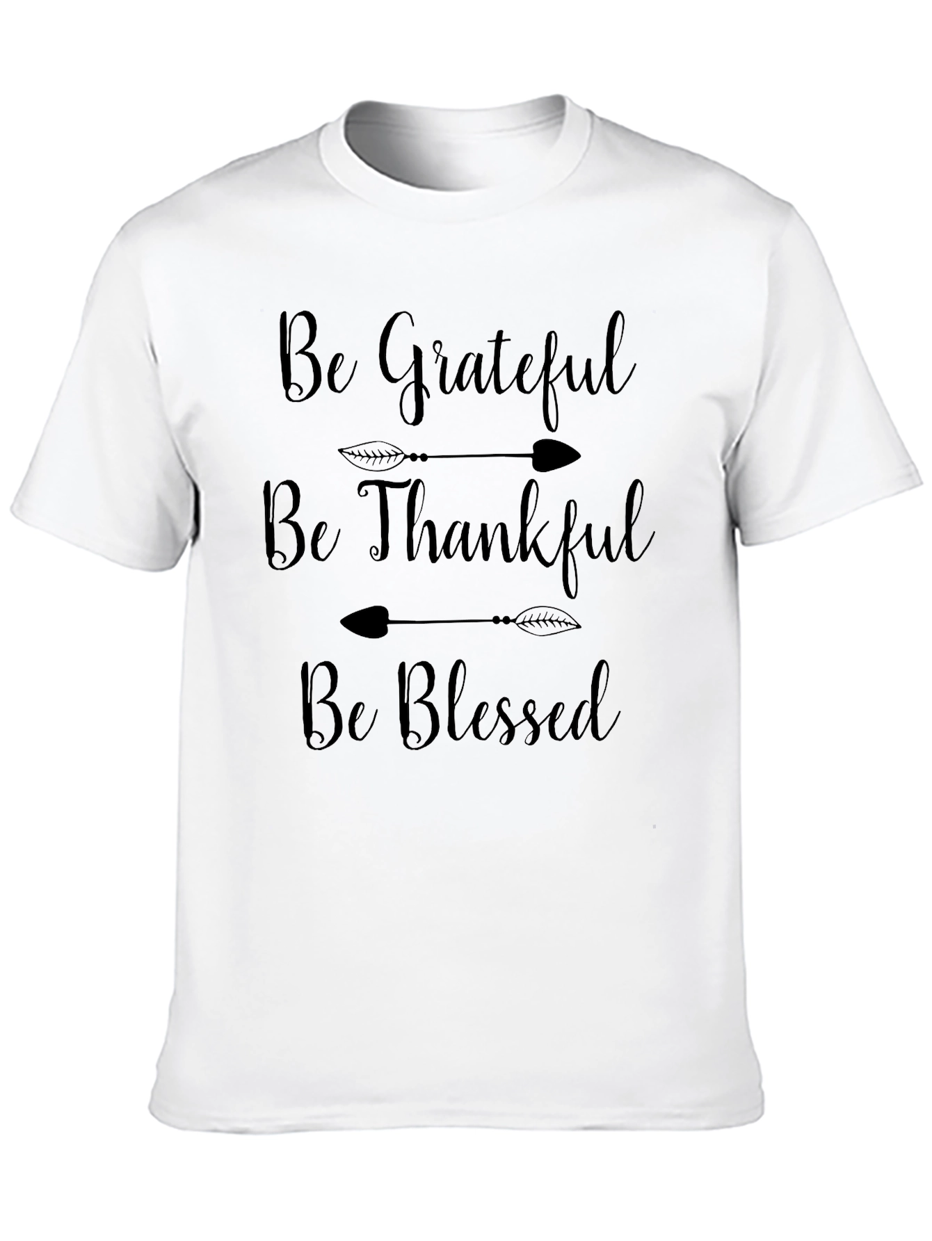Grateful Thankful Blessed Black T-Shirt