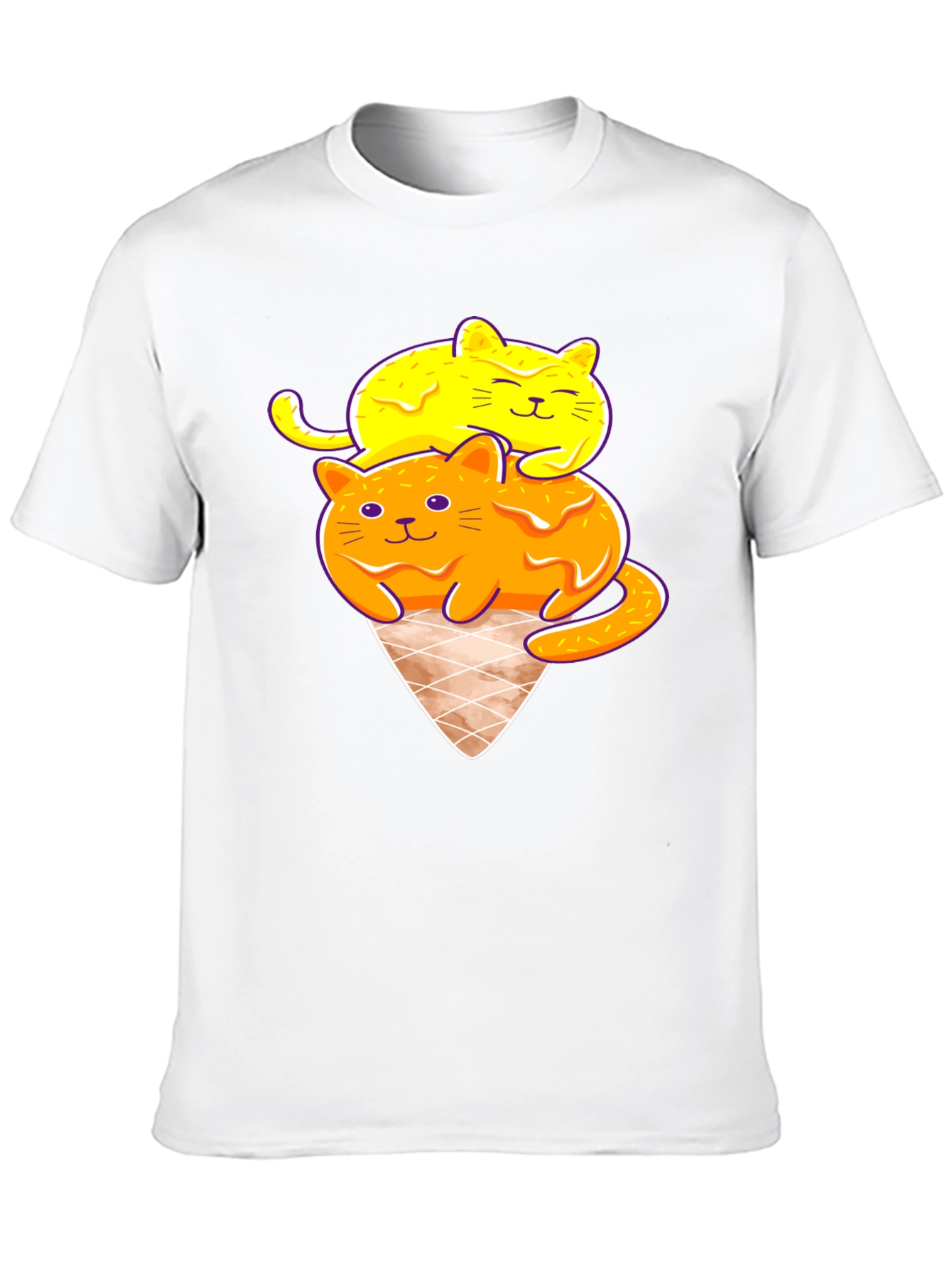 Cute Cats Ice Cream Graphic Tee