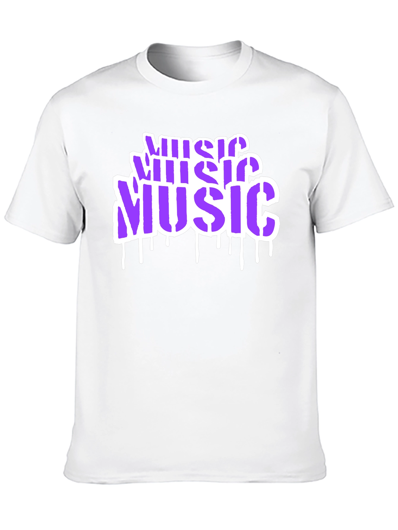 Music Graffiti Style Black T-Shirt