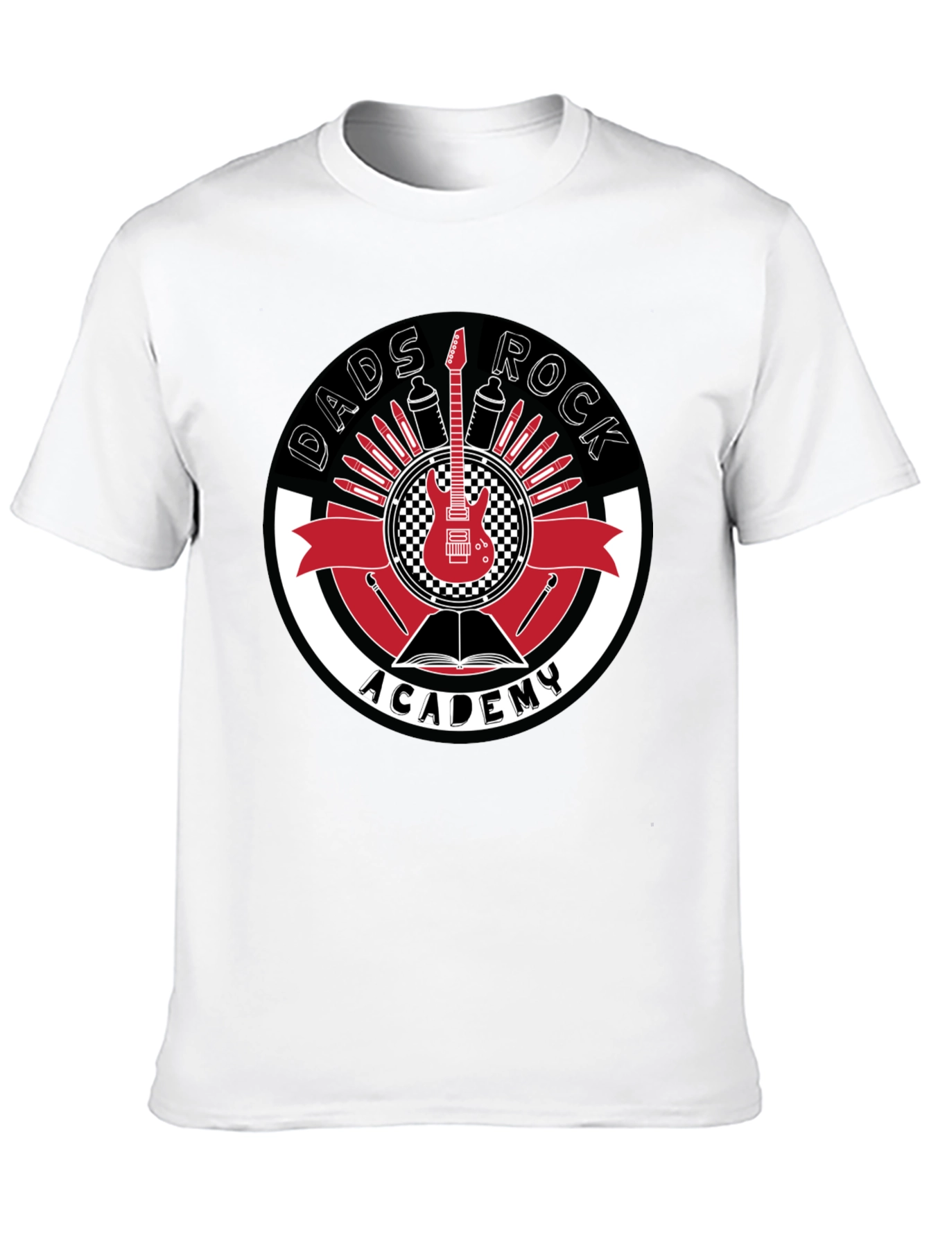 Dads Rock Academy Graphic Tee - Black Cotton Shirt