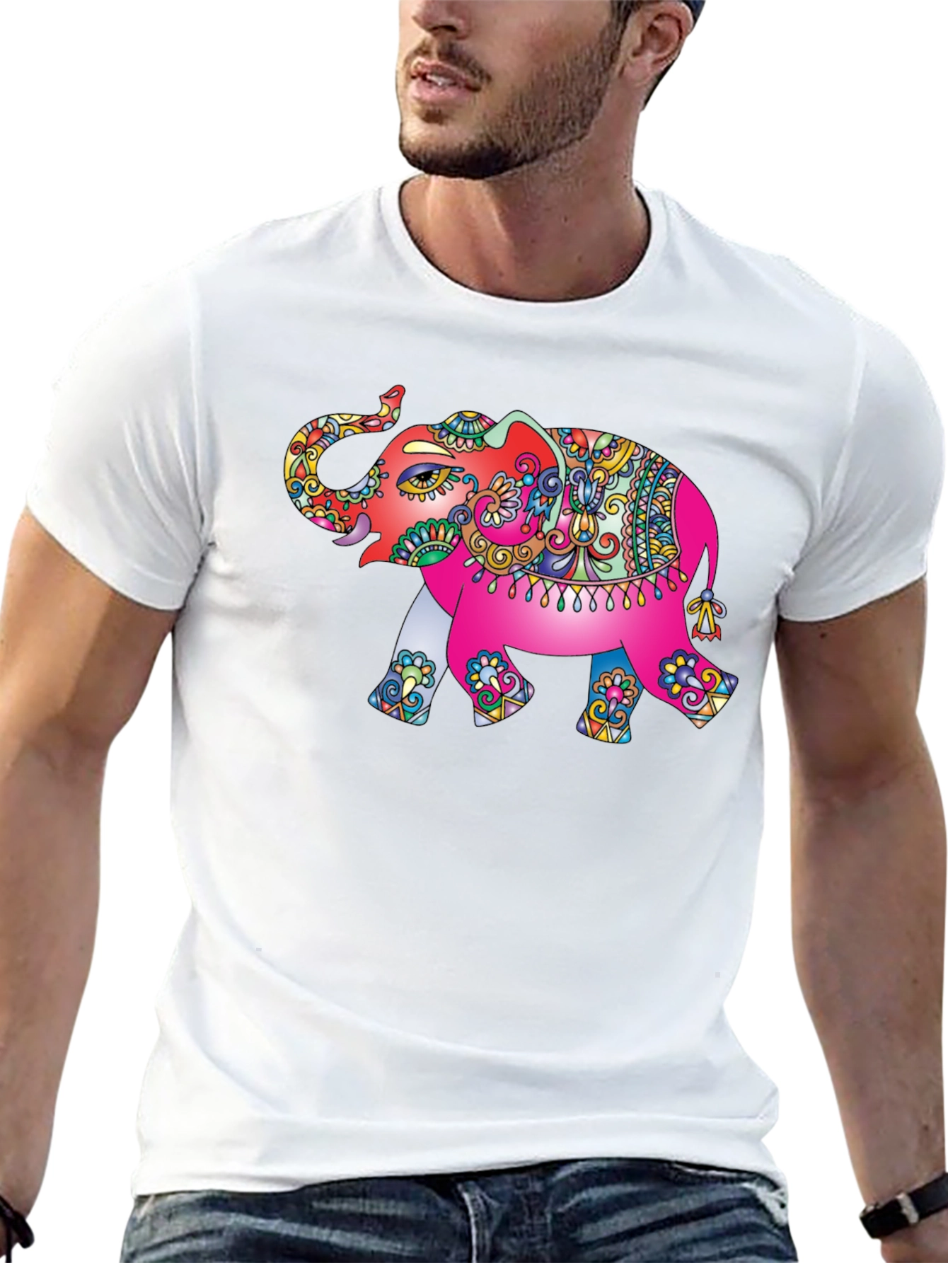 Elephant Graphic Print T-Shirt