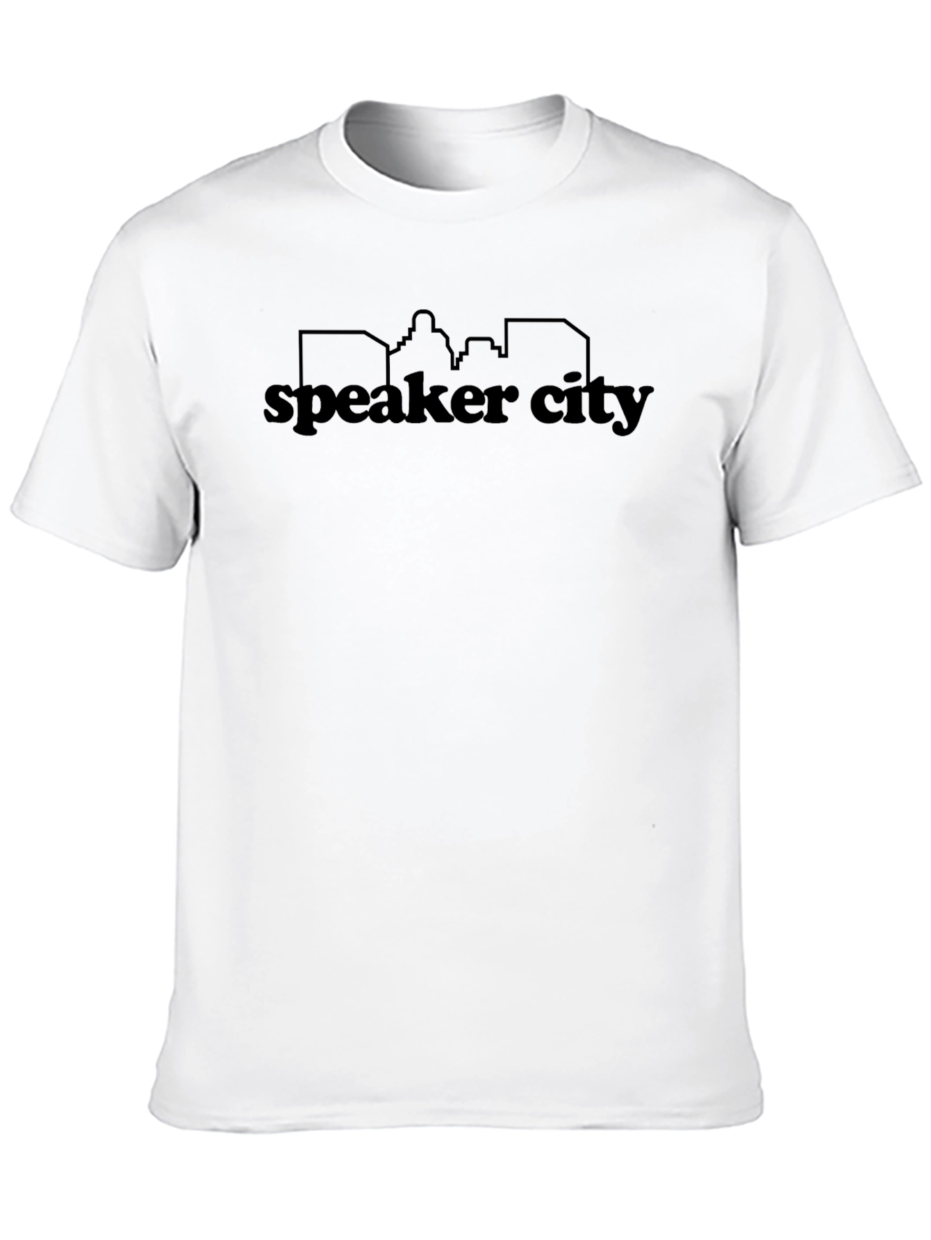 Speaker City Graphic T-Shirt - Cool Black Tee