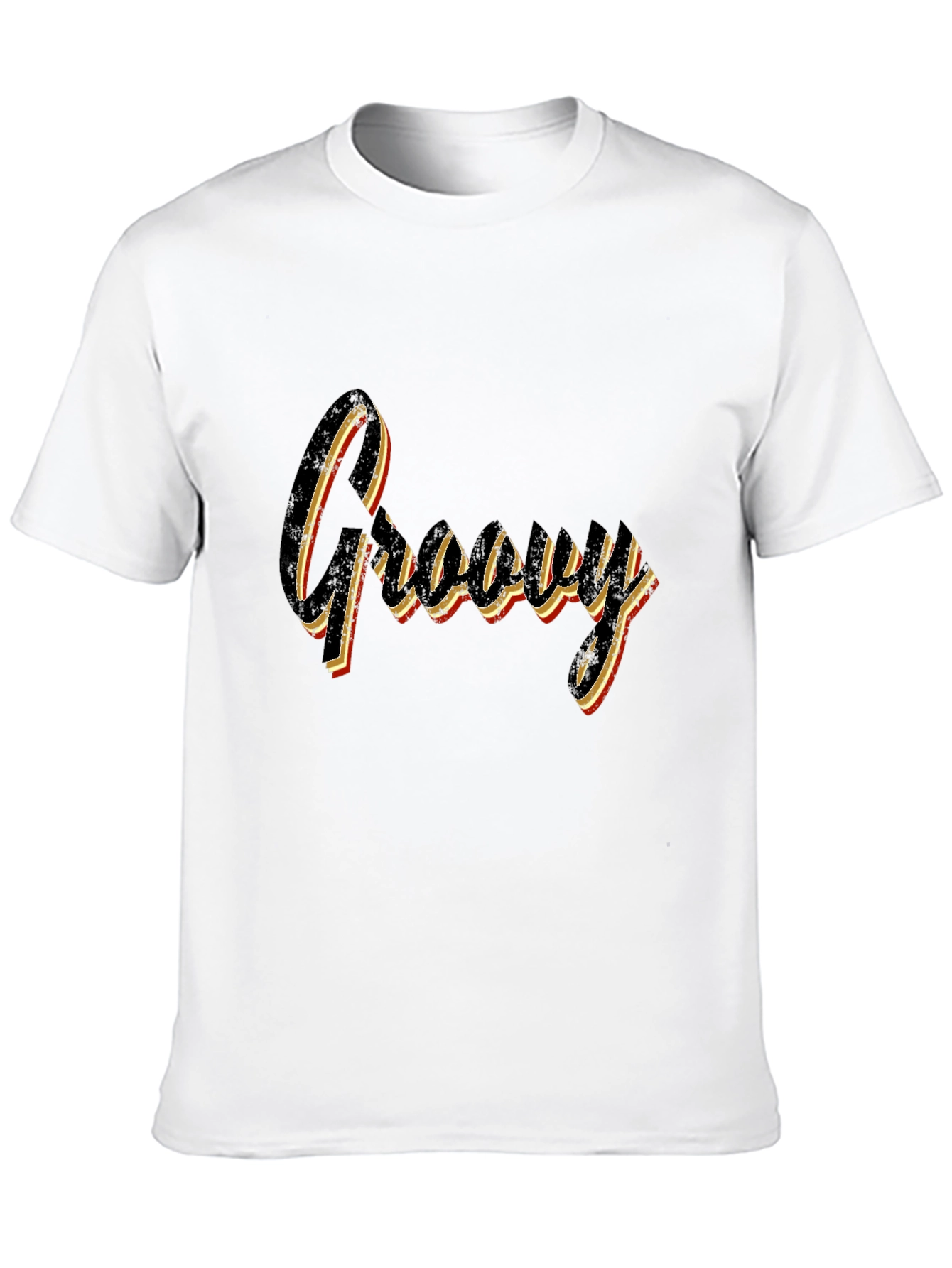 Retro Groovy Graphic Tee - Black