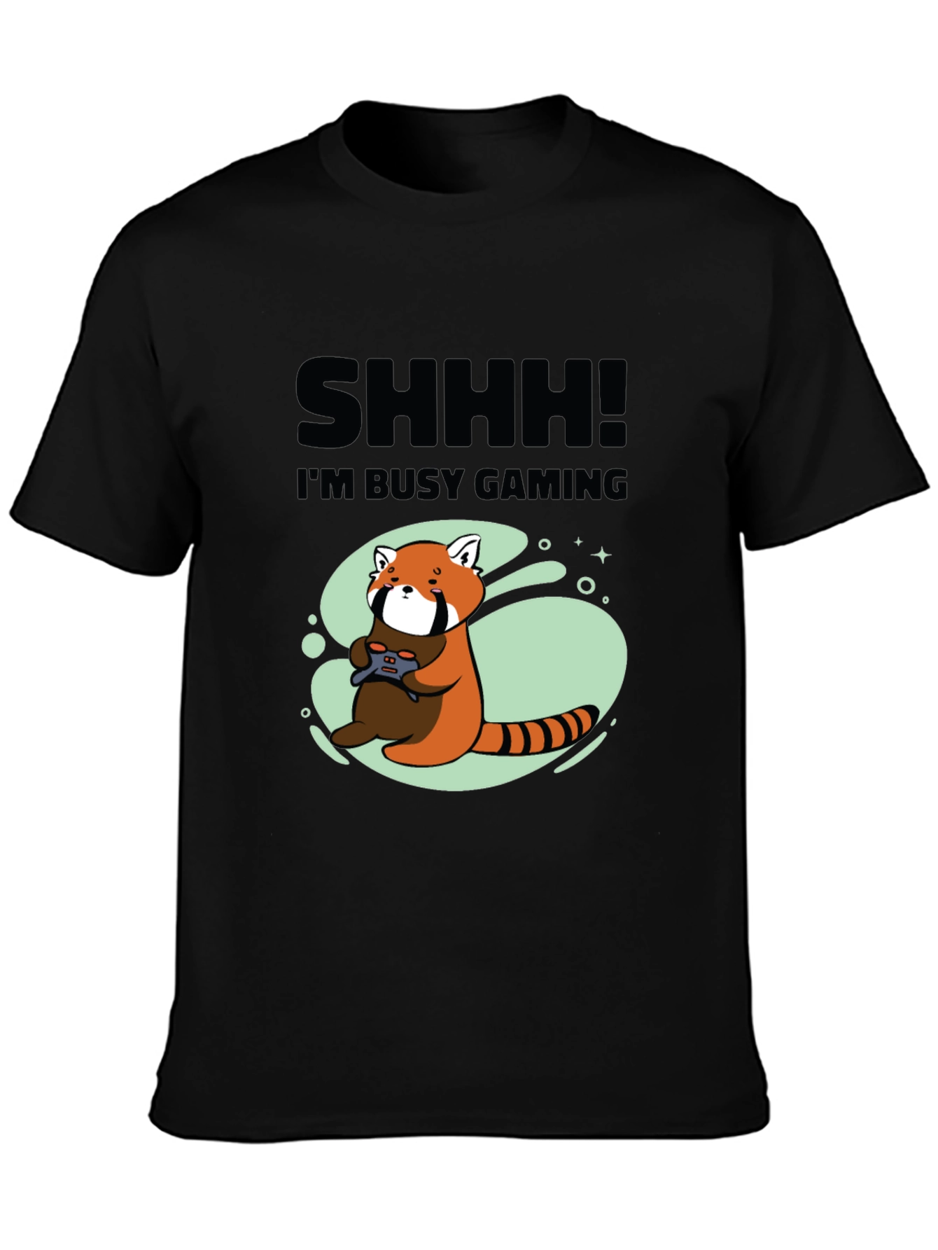 Gamer Red Panda Graphic T-Shirt