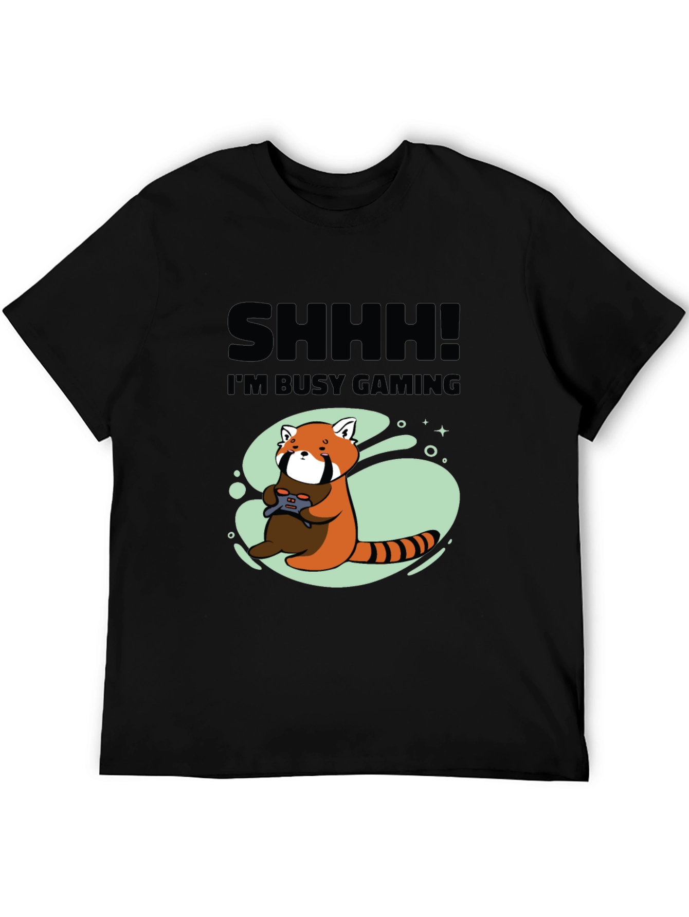 Gamer Red Panda Graphic T-Shirt