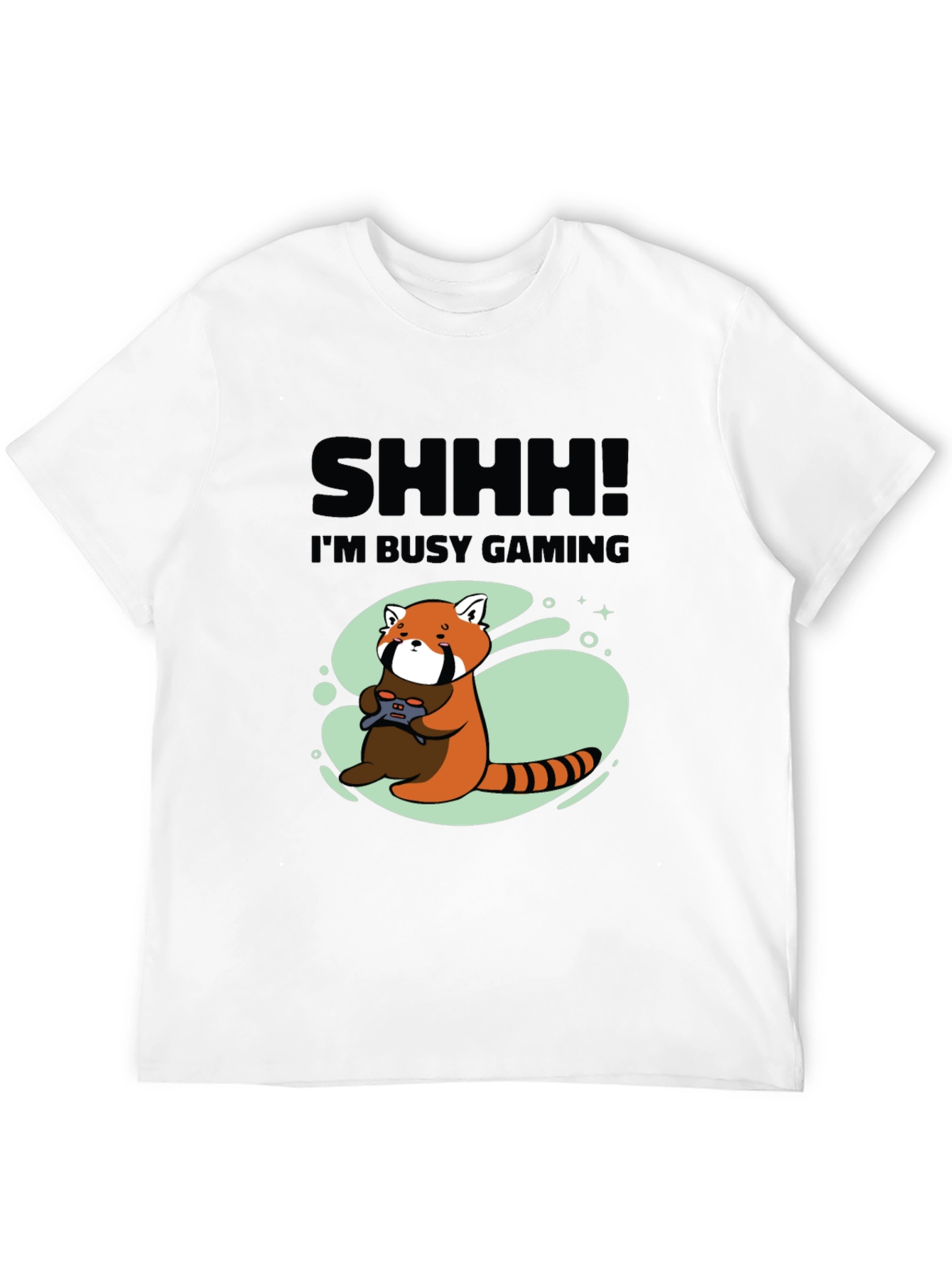 Gamer Red Panda Graphic T-Shirt