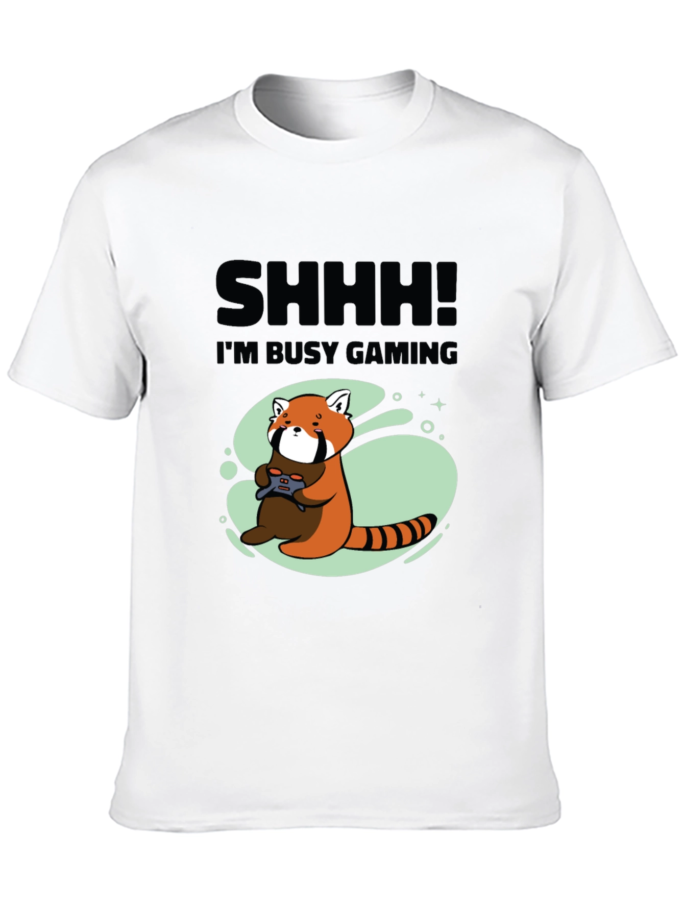 Gamer Red Panda Graphic T-Shirt