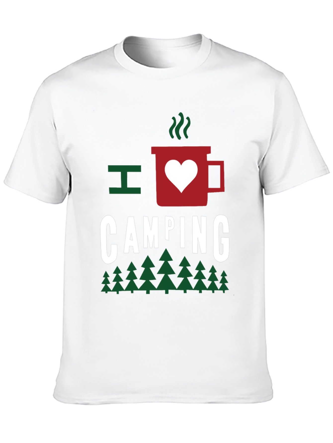 I Heart Camping Graphic Tee - Black Cotton T-Shirt