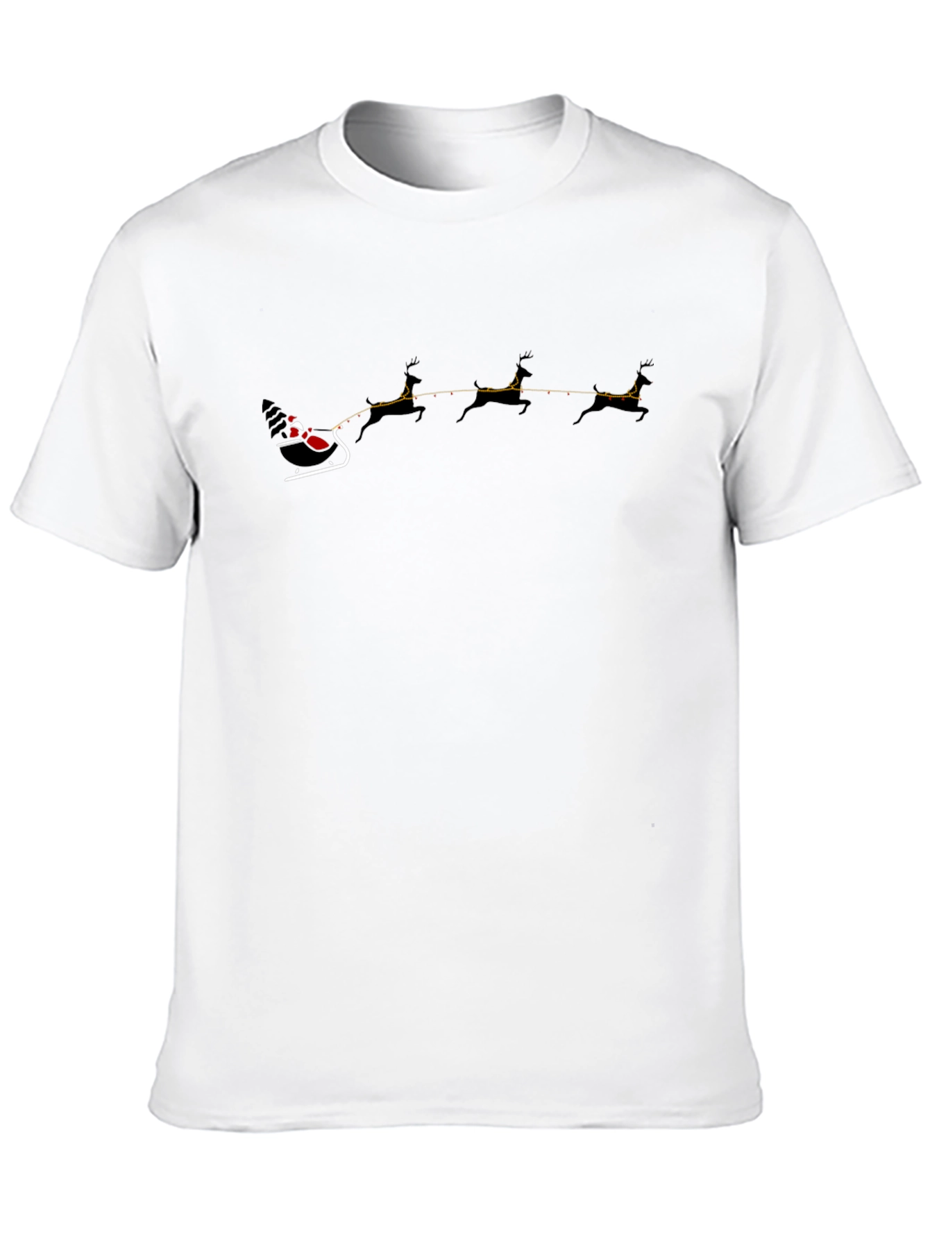 Santas Sleigh Graphic Tee - Holiday Cheer
