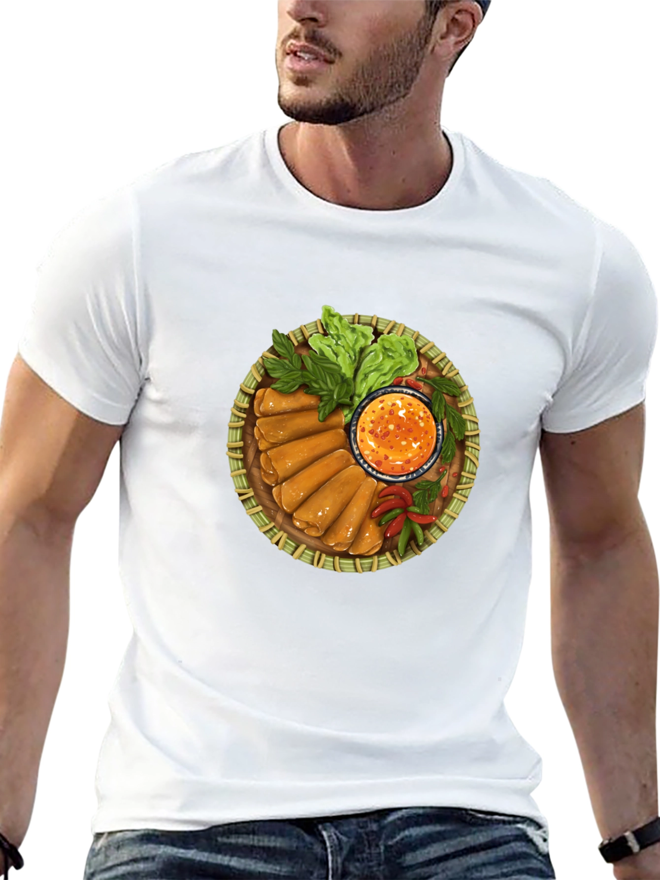 Spring Rolls T-Shirt - Unique Foodie Tee