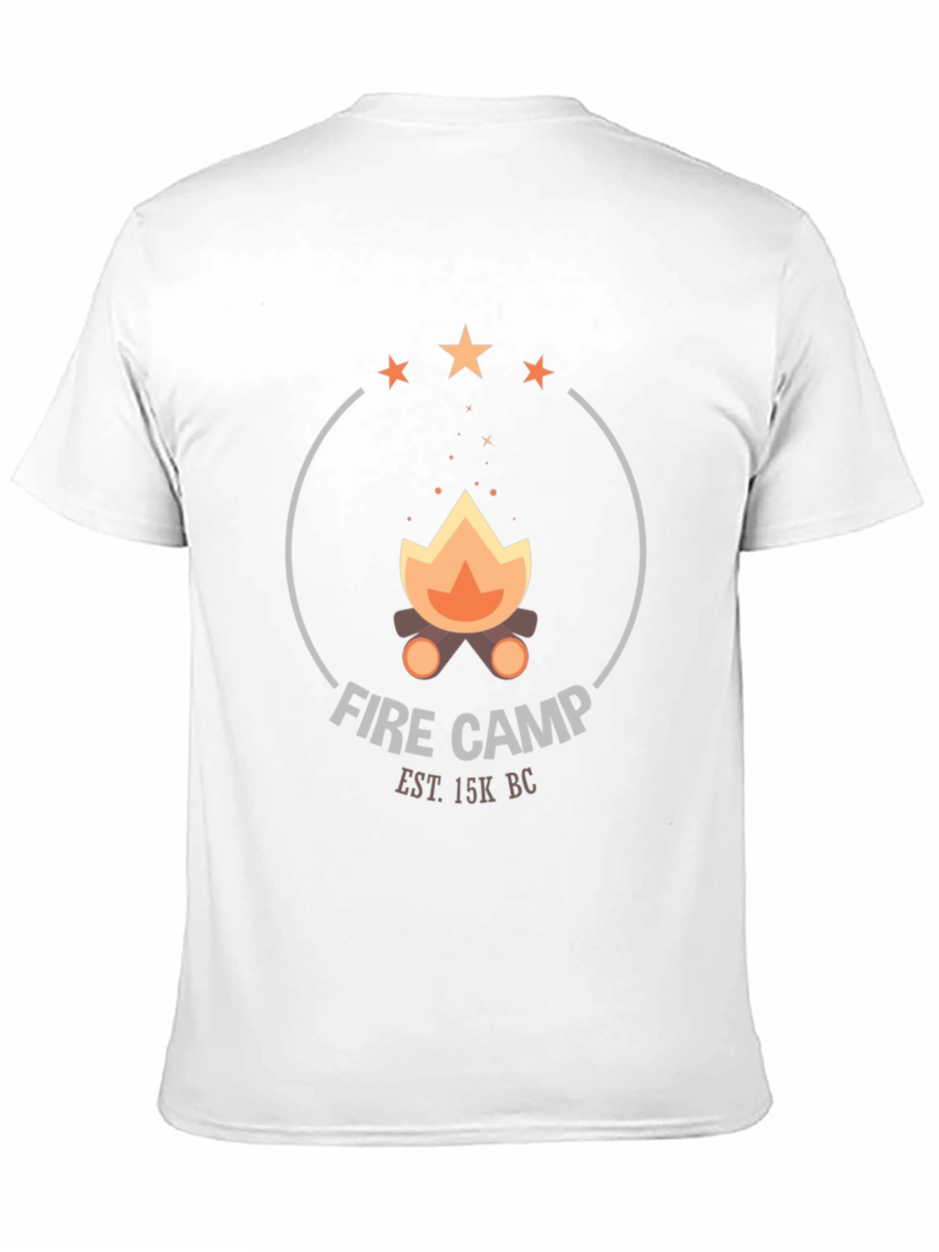 Fire Camp Graphic Tee - Black Cotton T-Shirt