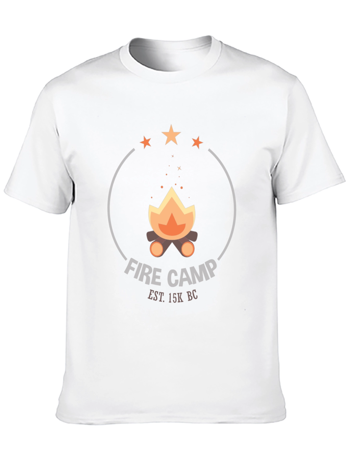 Fire Camp Graphic Tee - Black Cotton T-Shirt