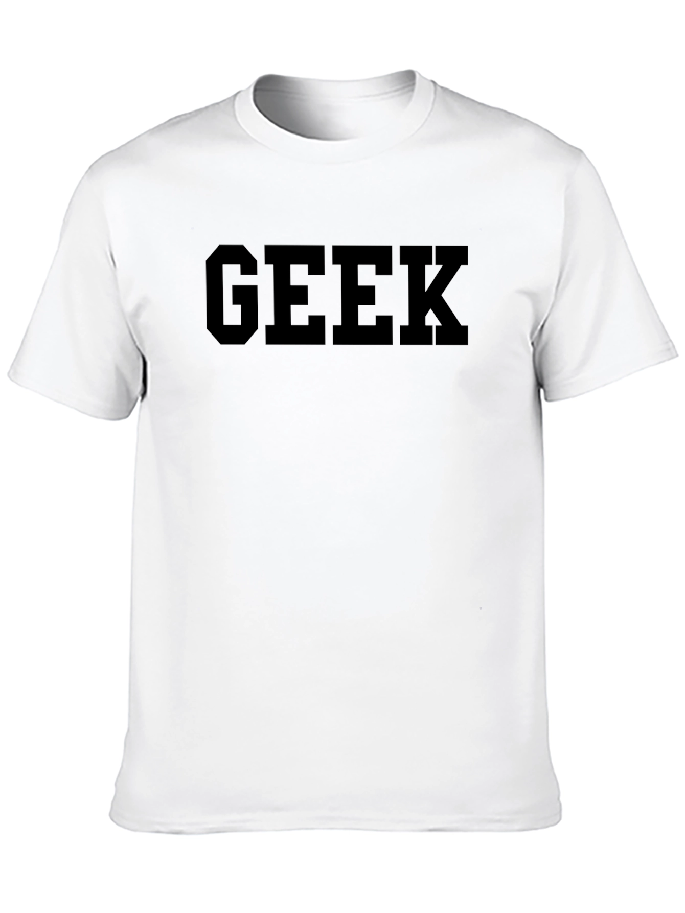 Mens Black Geek Graphic T-Shirt - Casual Cotton Tee