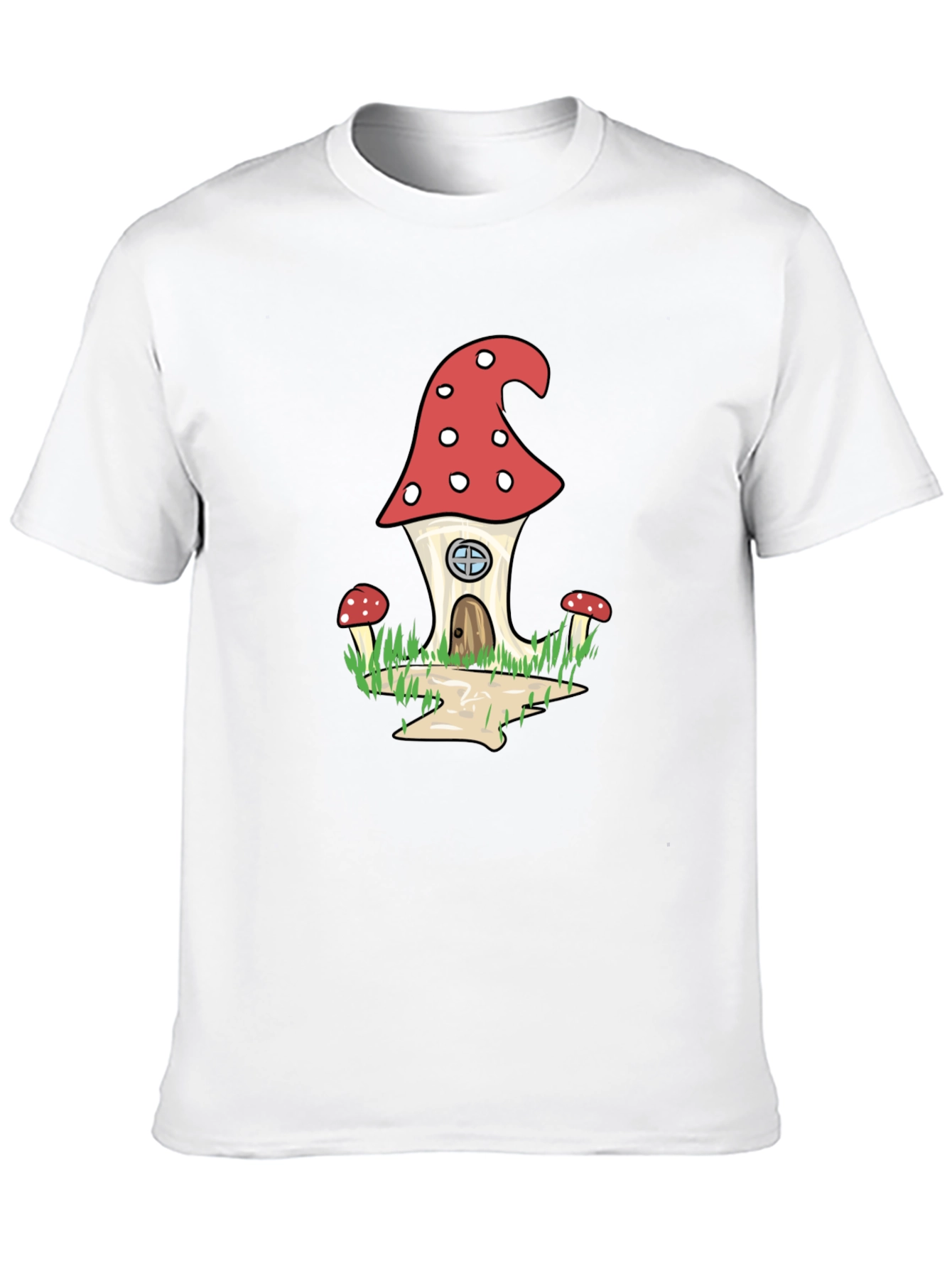 Whimsical Mushroom House Graphic Tee
