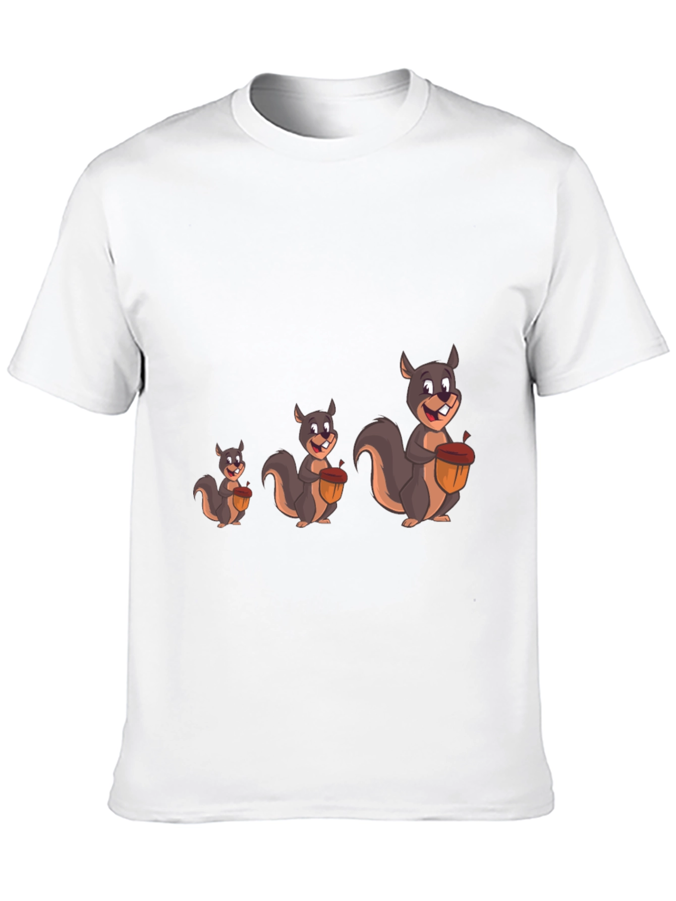 Funny Squirrel Graphic Tee - Black