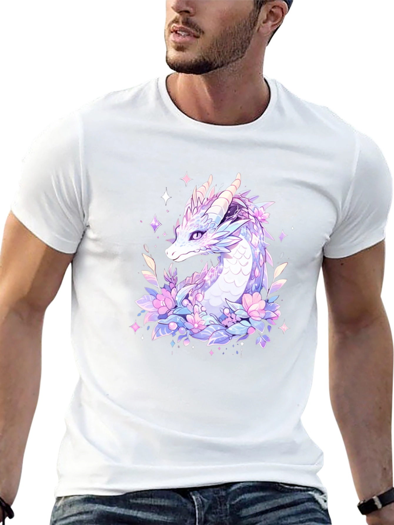 Mystical Dragon Graphic Tee - Fantasy T-Shirt